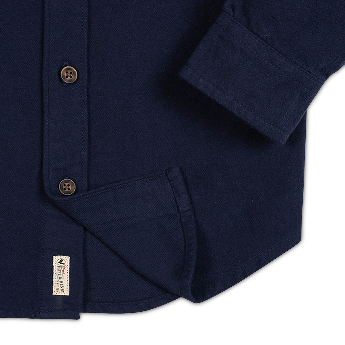 Organic Flannel Shirt with Elbow Patches