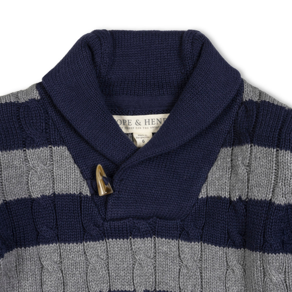 Shawl Collar Cable Sweater
