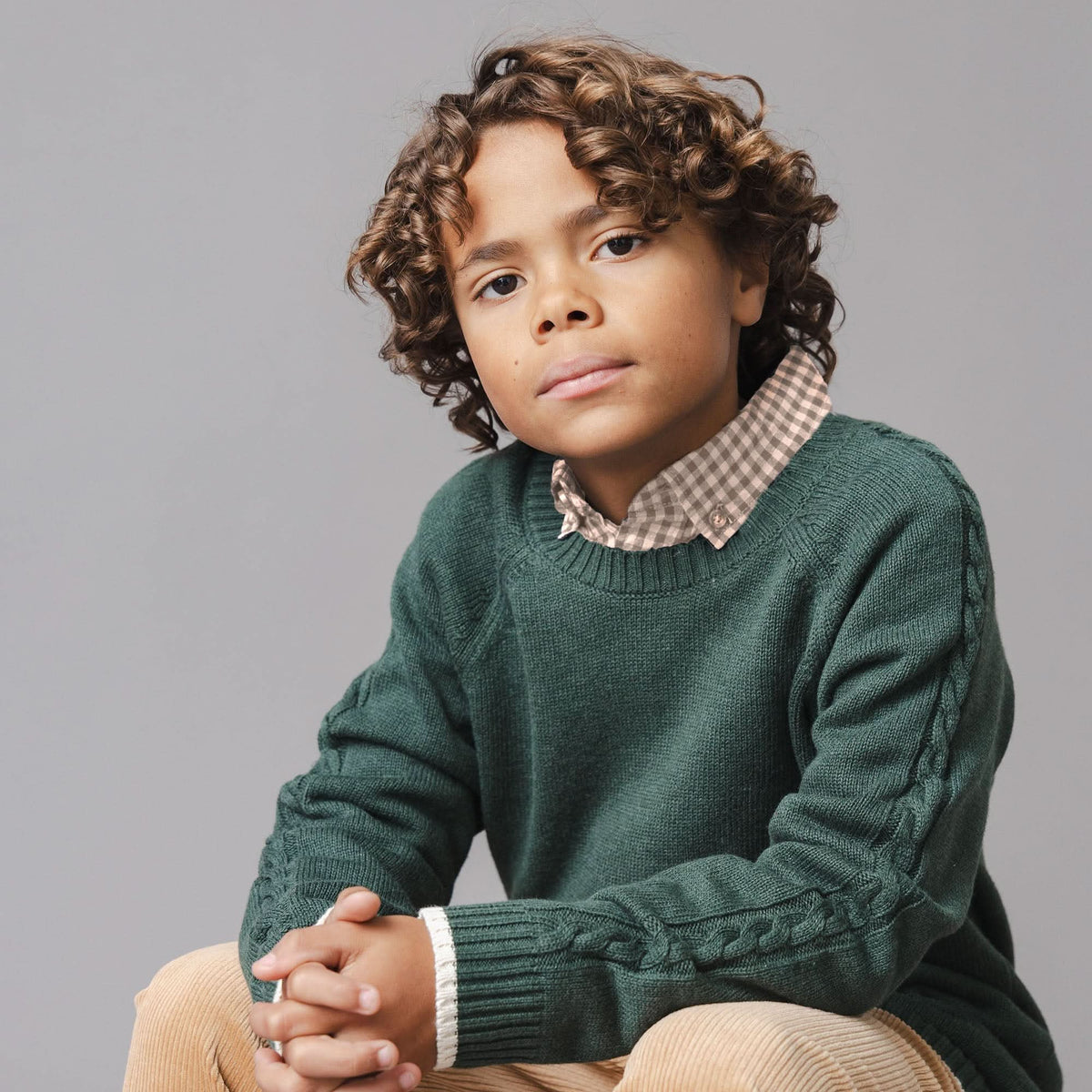 Organic Raglan Crew Neck Sweater