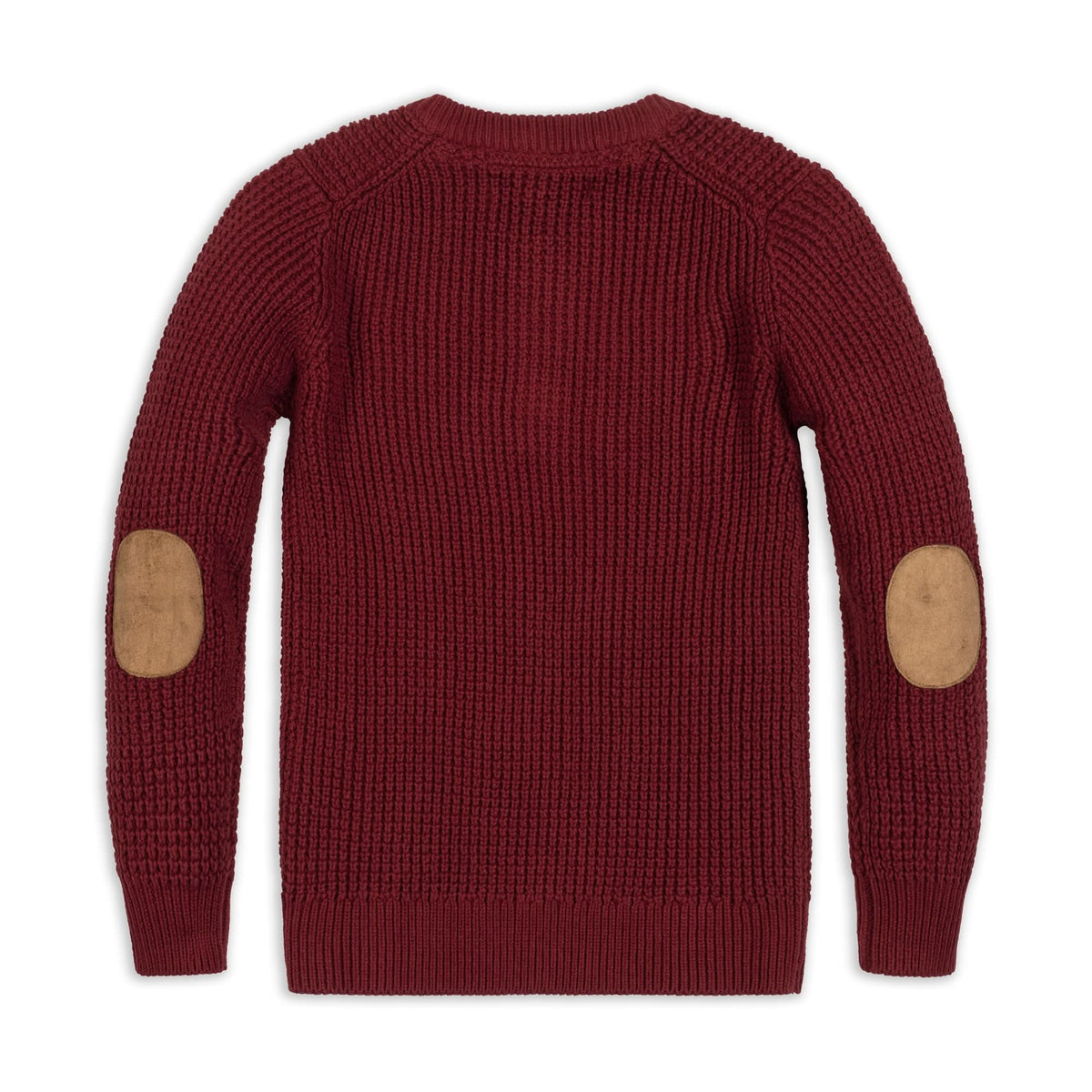 Organic Sweater Henley with Elbow Patches