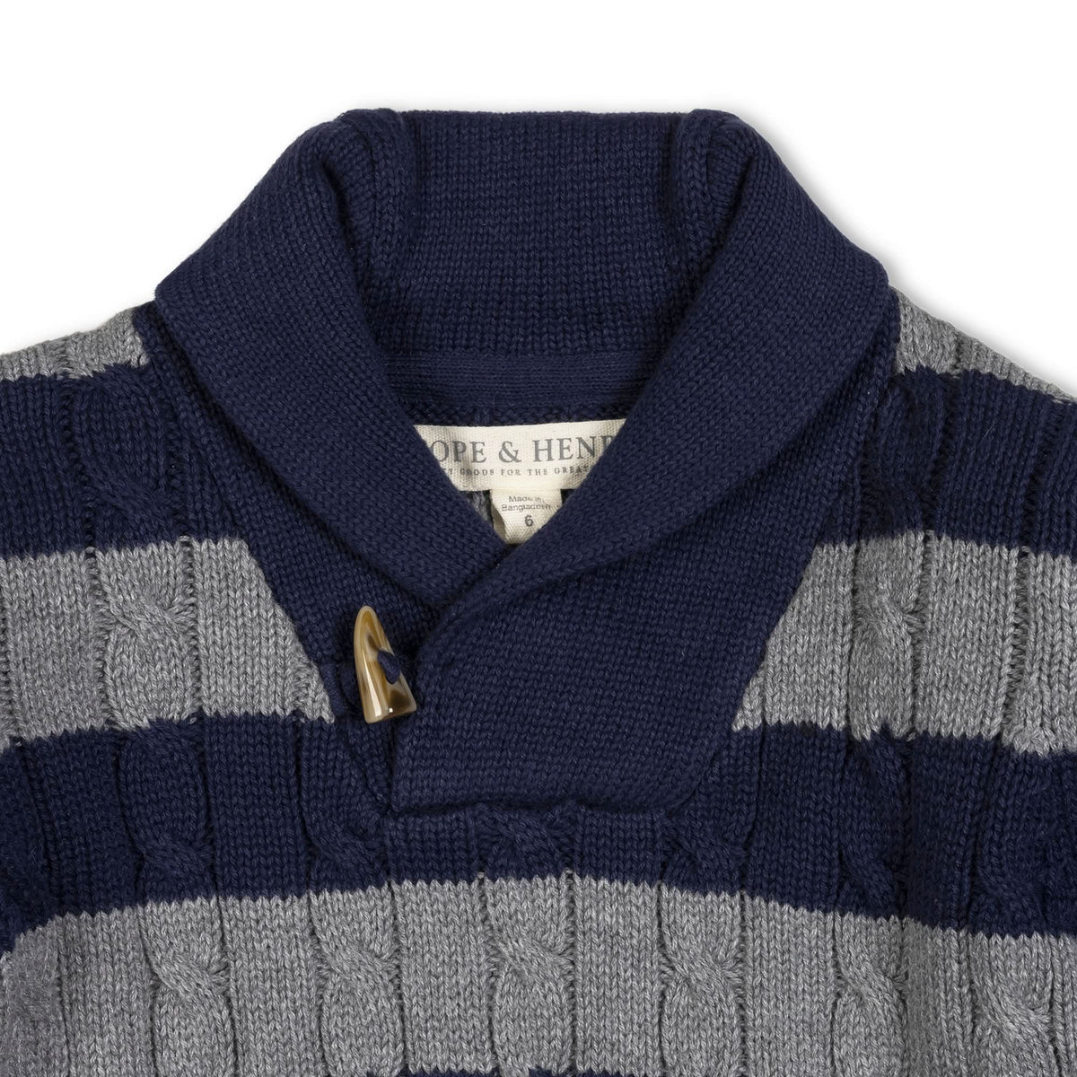 Shawl Collar Cable Sweater