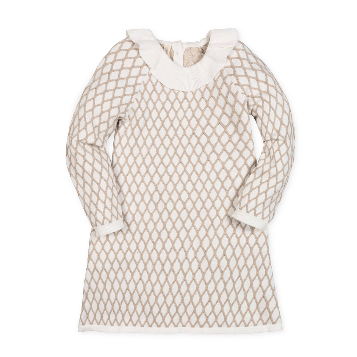 Organic Ruffle Collar Sweater Dress