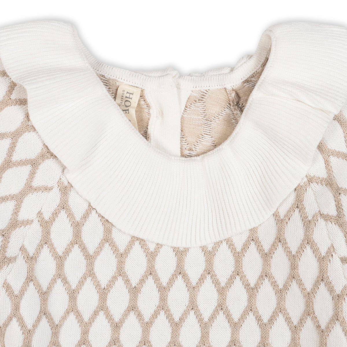 Organic Ruffle Collar Sweater Dress