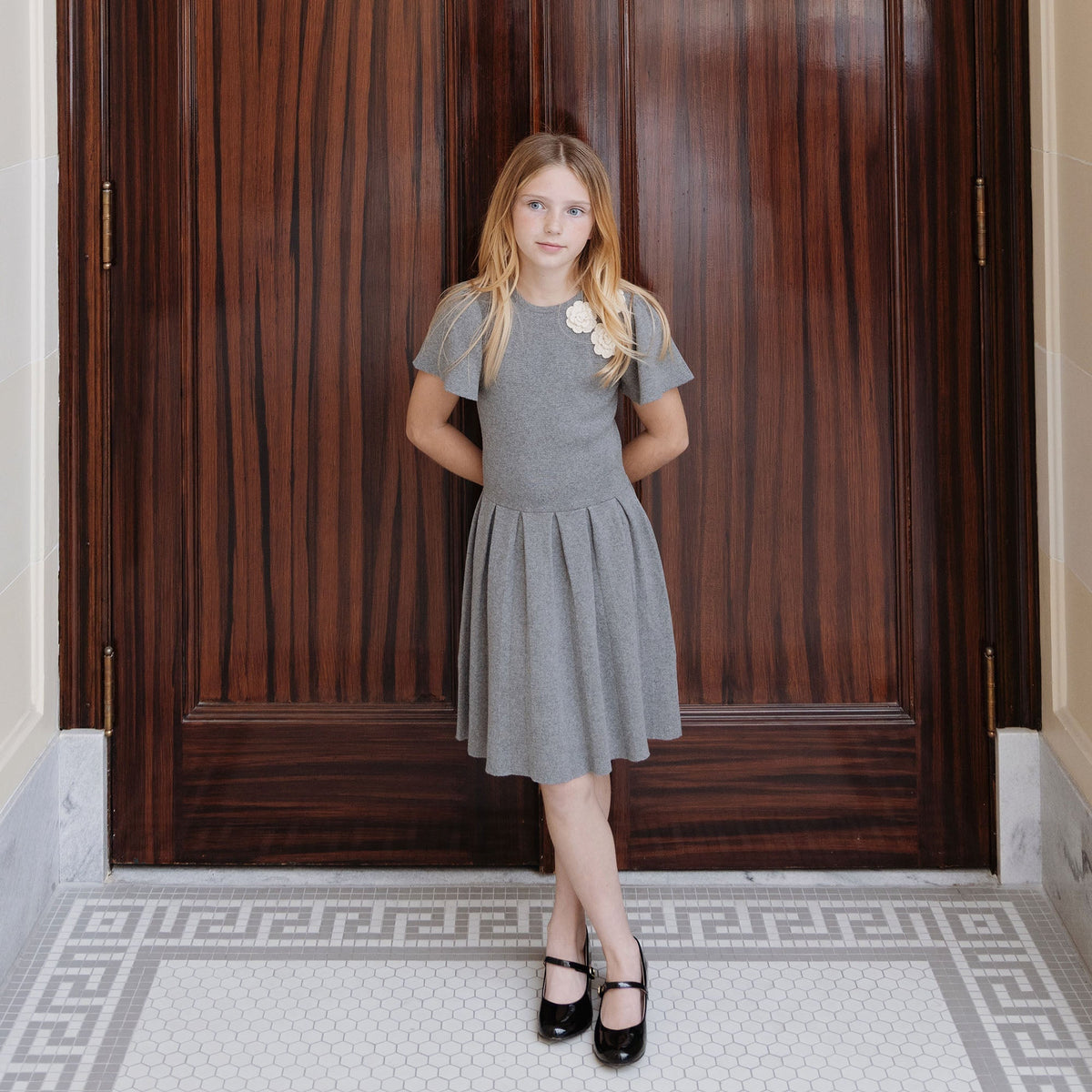 Organic Pleated Sweater Dress