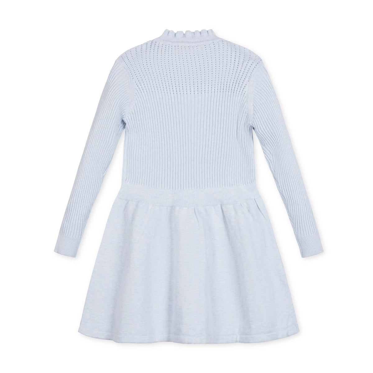 Organic Half Zip Ruffle Neck Sweater Dress