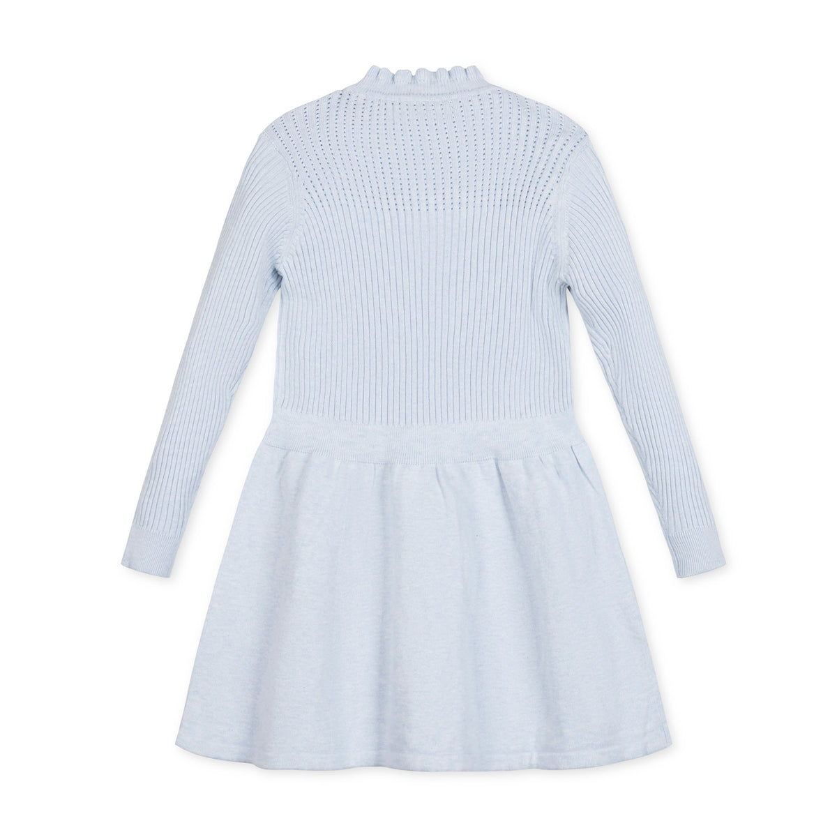 Organic Half Zip Ruffle Neck Sweater Dress