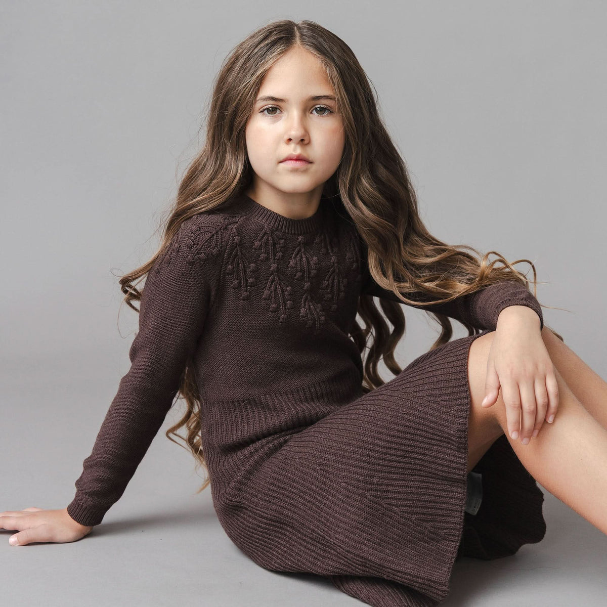 Organic Bobble Yoke Sweater Dress