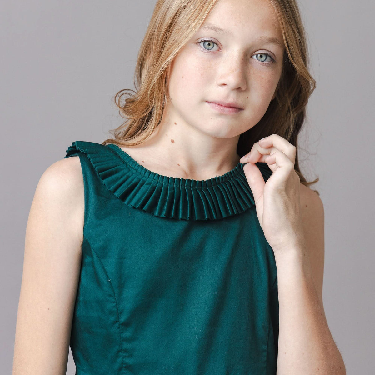 Organic Pleated Collar Party Dress