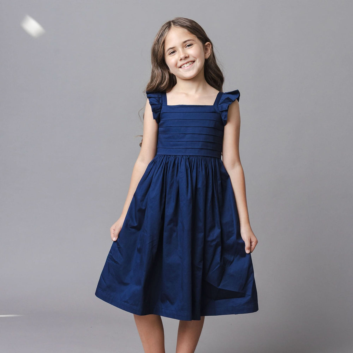 Organic Pleated Sateen Party Dress