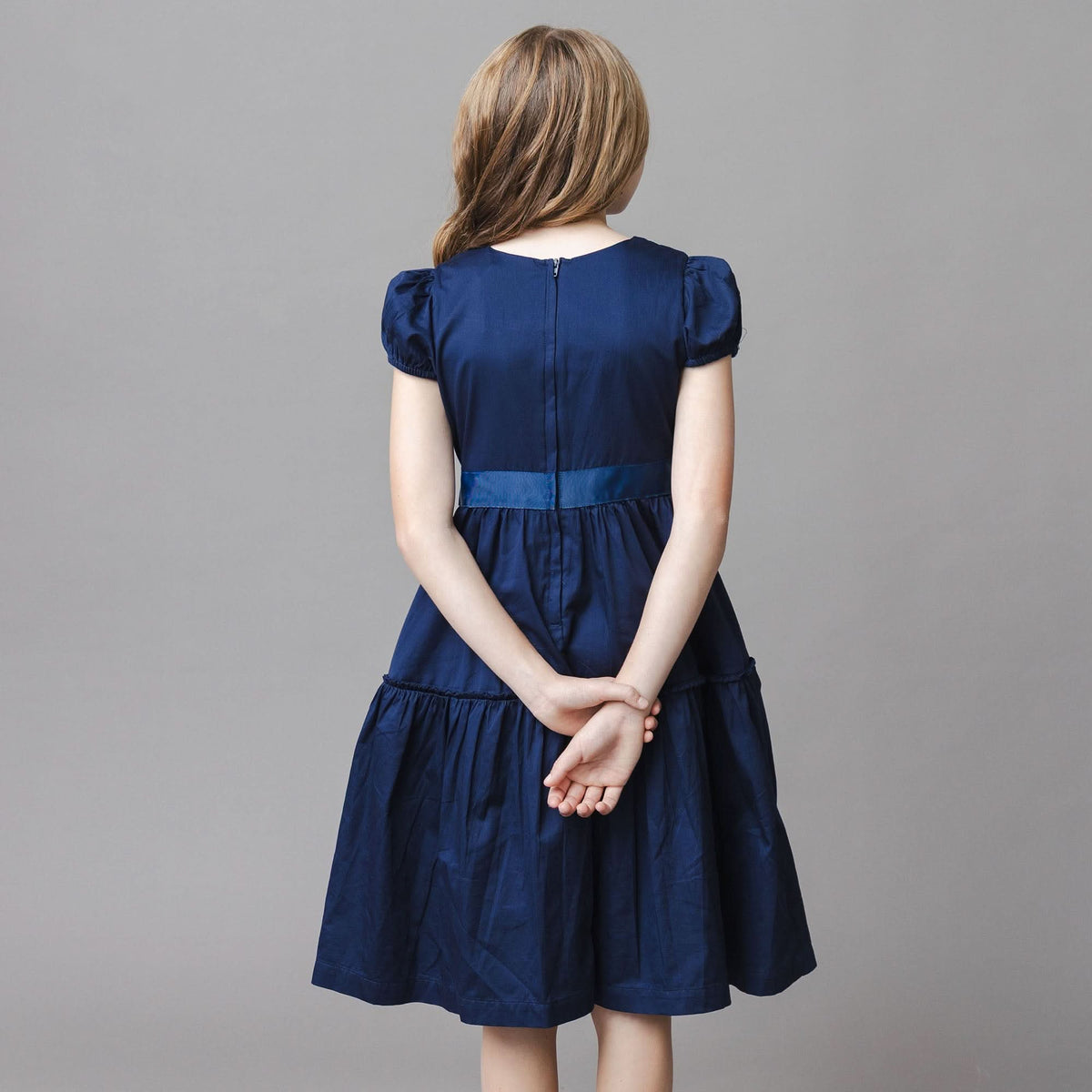Organic Puff Sleeve Tiered Party Dress
