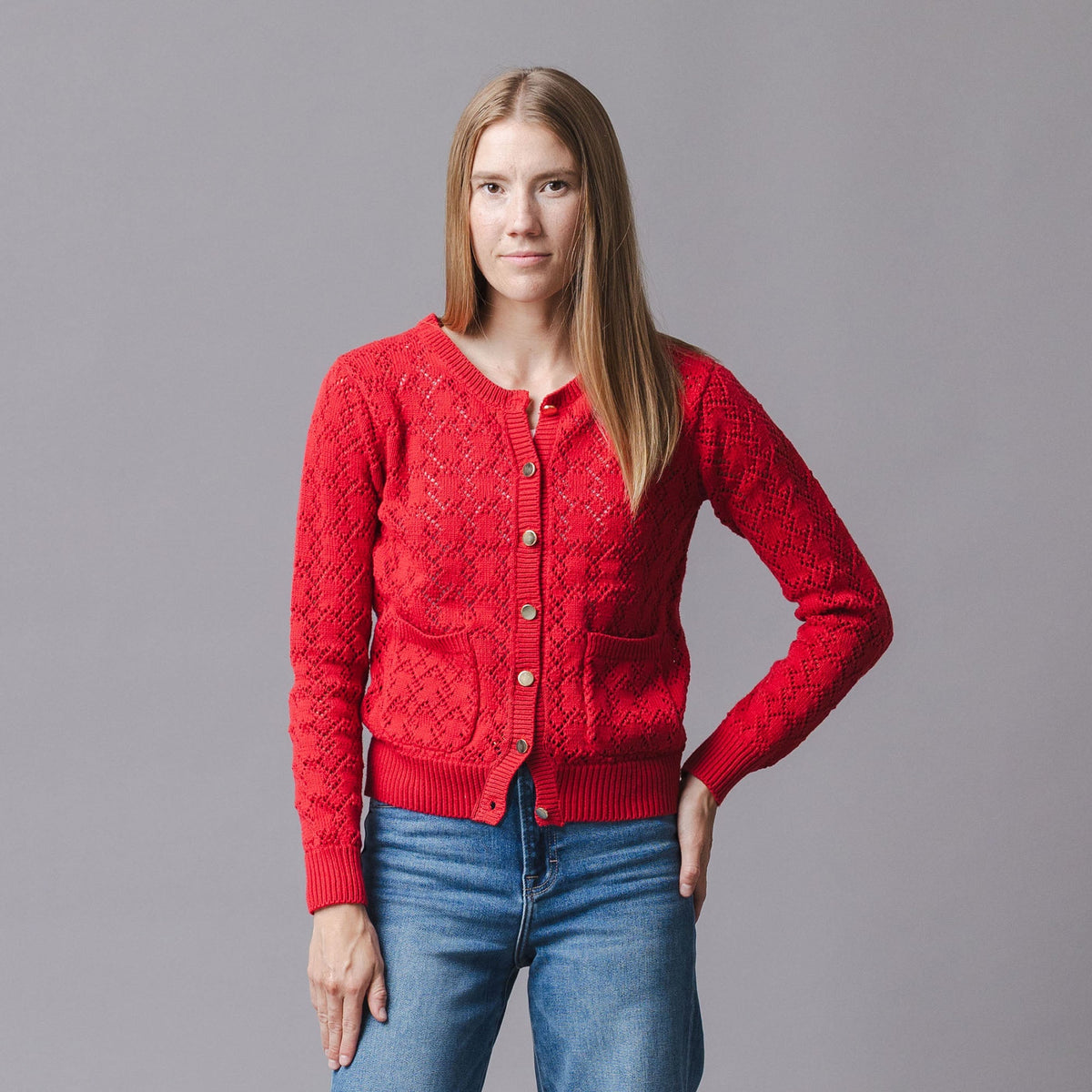 Organic Pointelle Cardigan