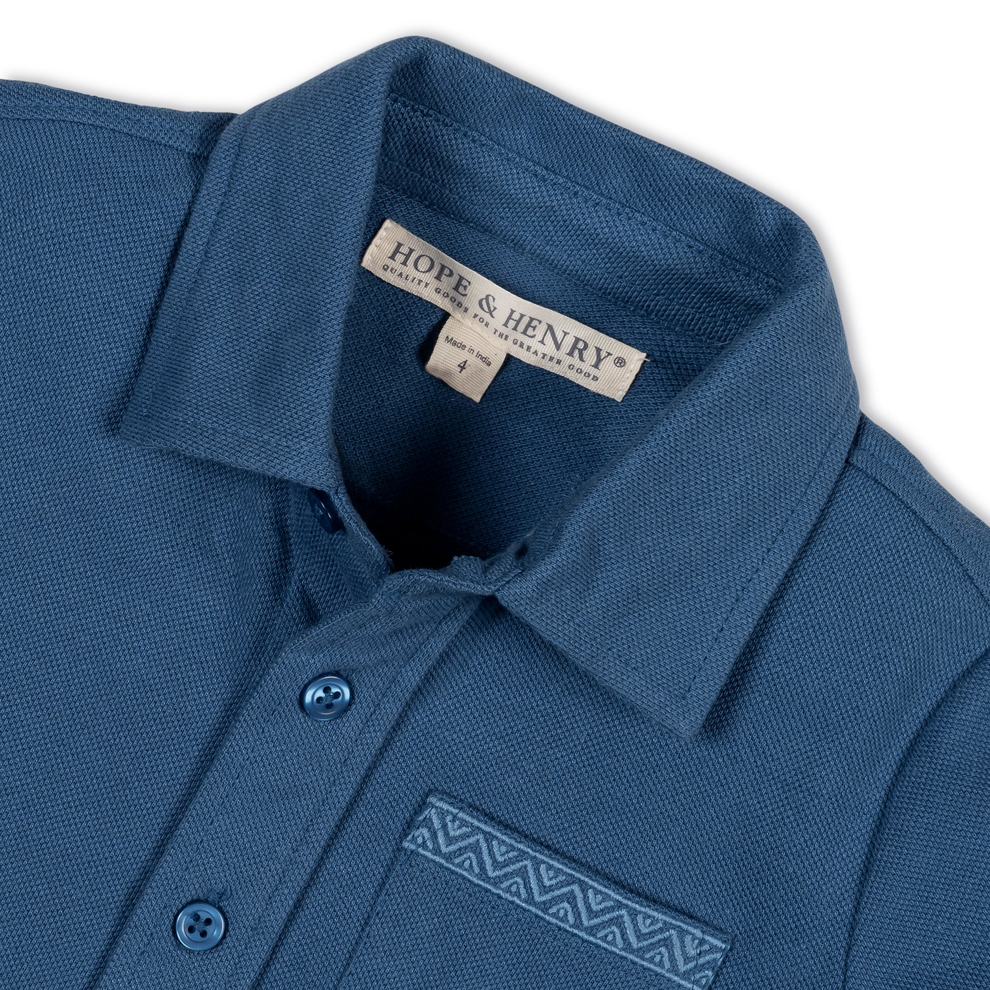 Organic Short Sleeve Pique Shirt