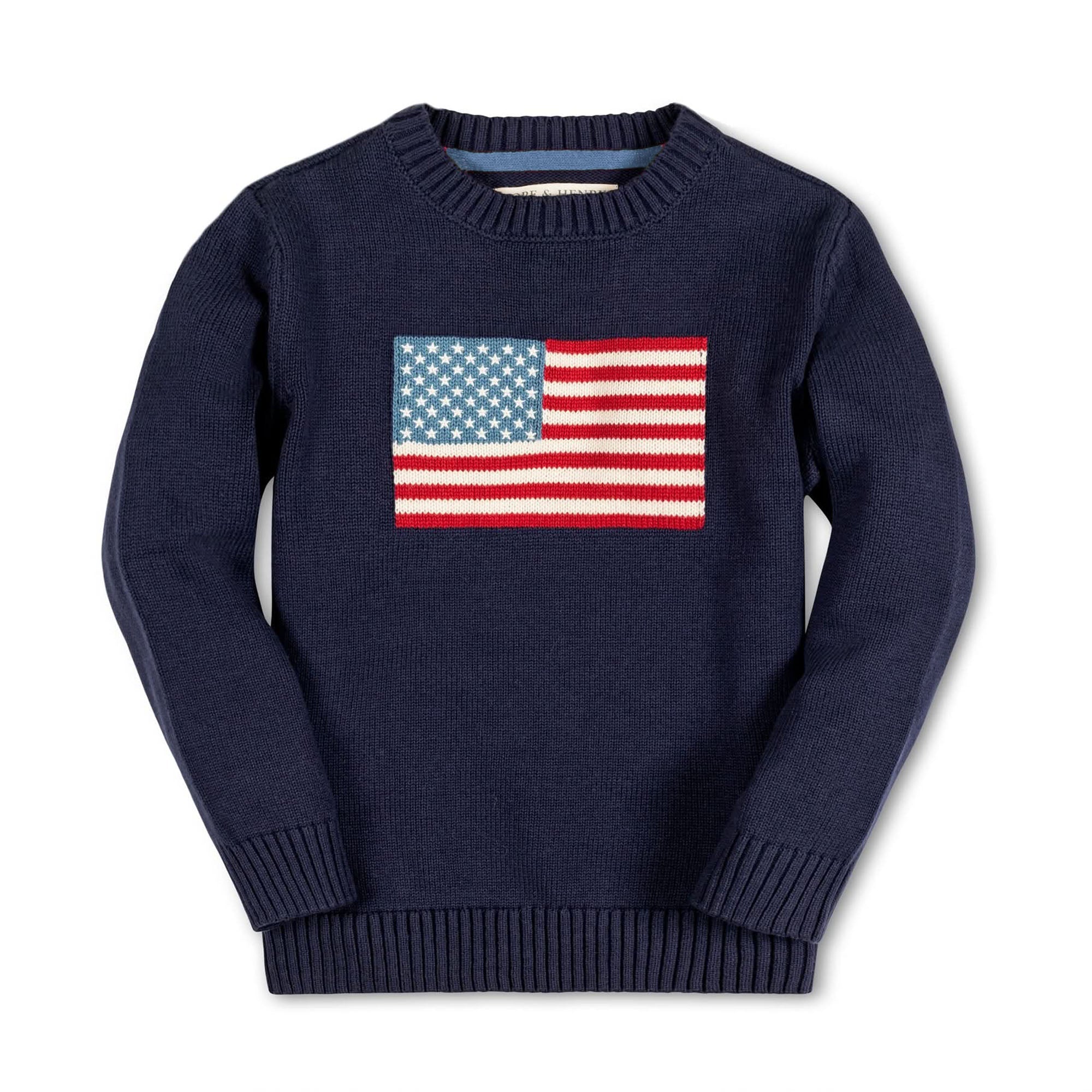 Organic Crew Neck Flag Sweater - Baby