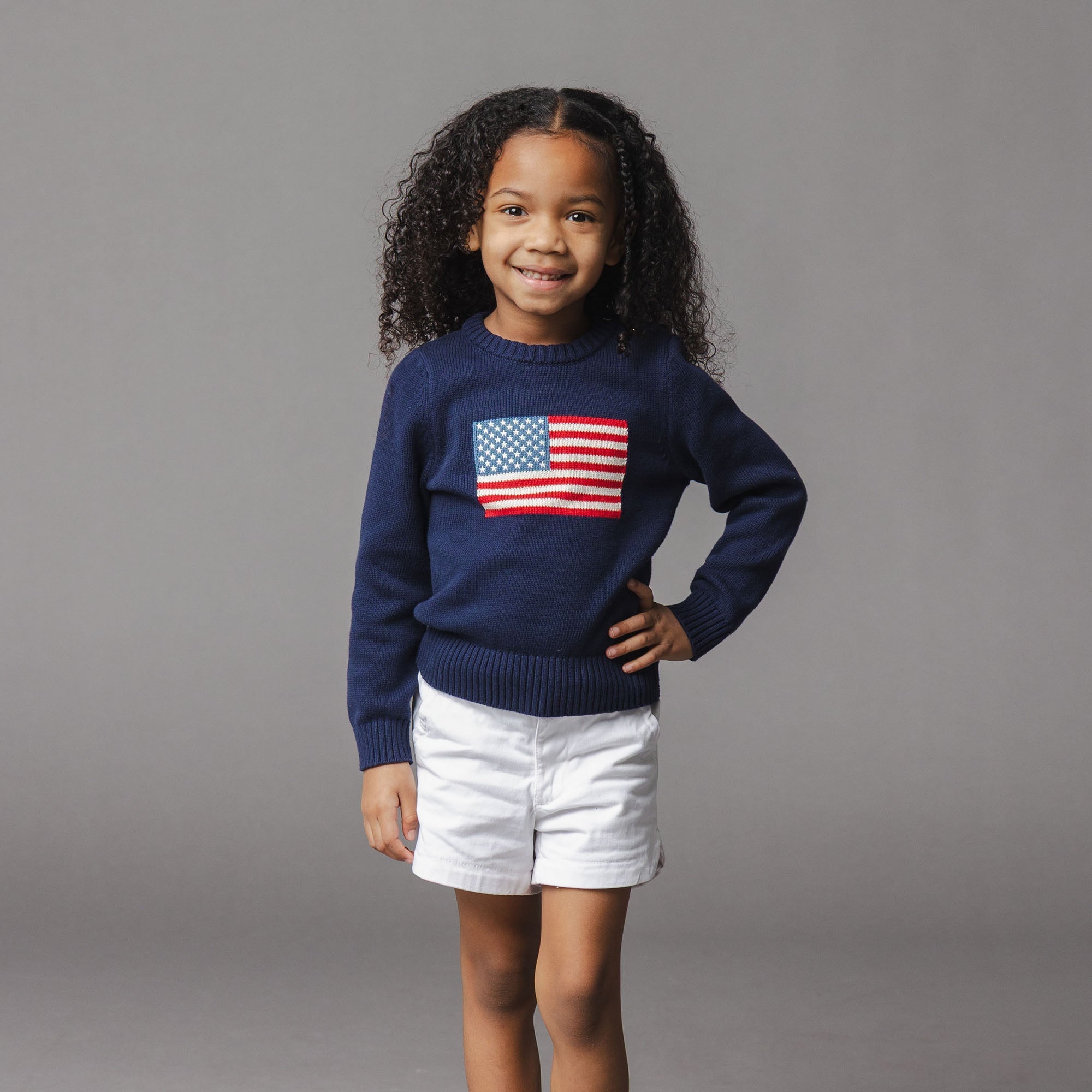 Organic Crew Neck Flag Sweater