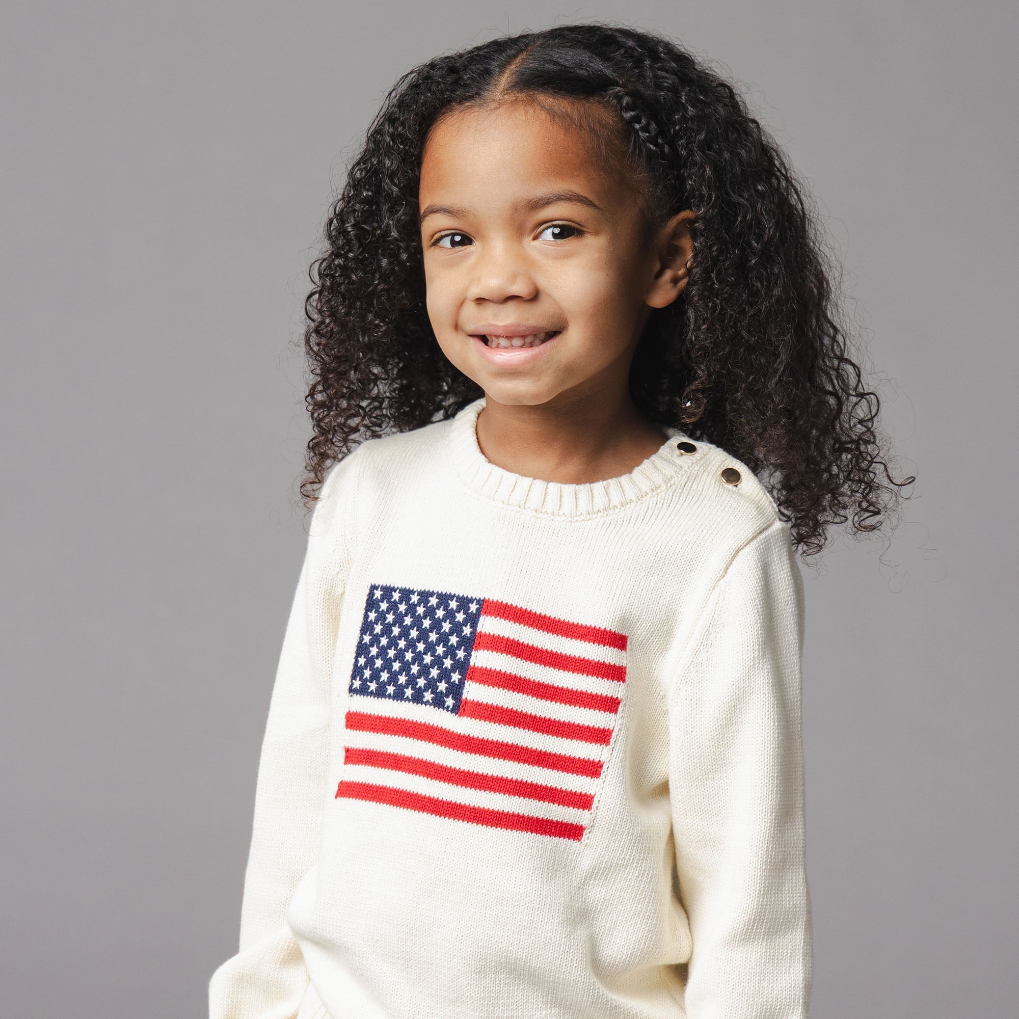 Organic Crew Neck Flag Sweater