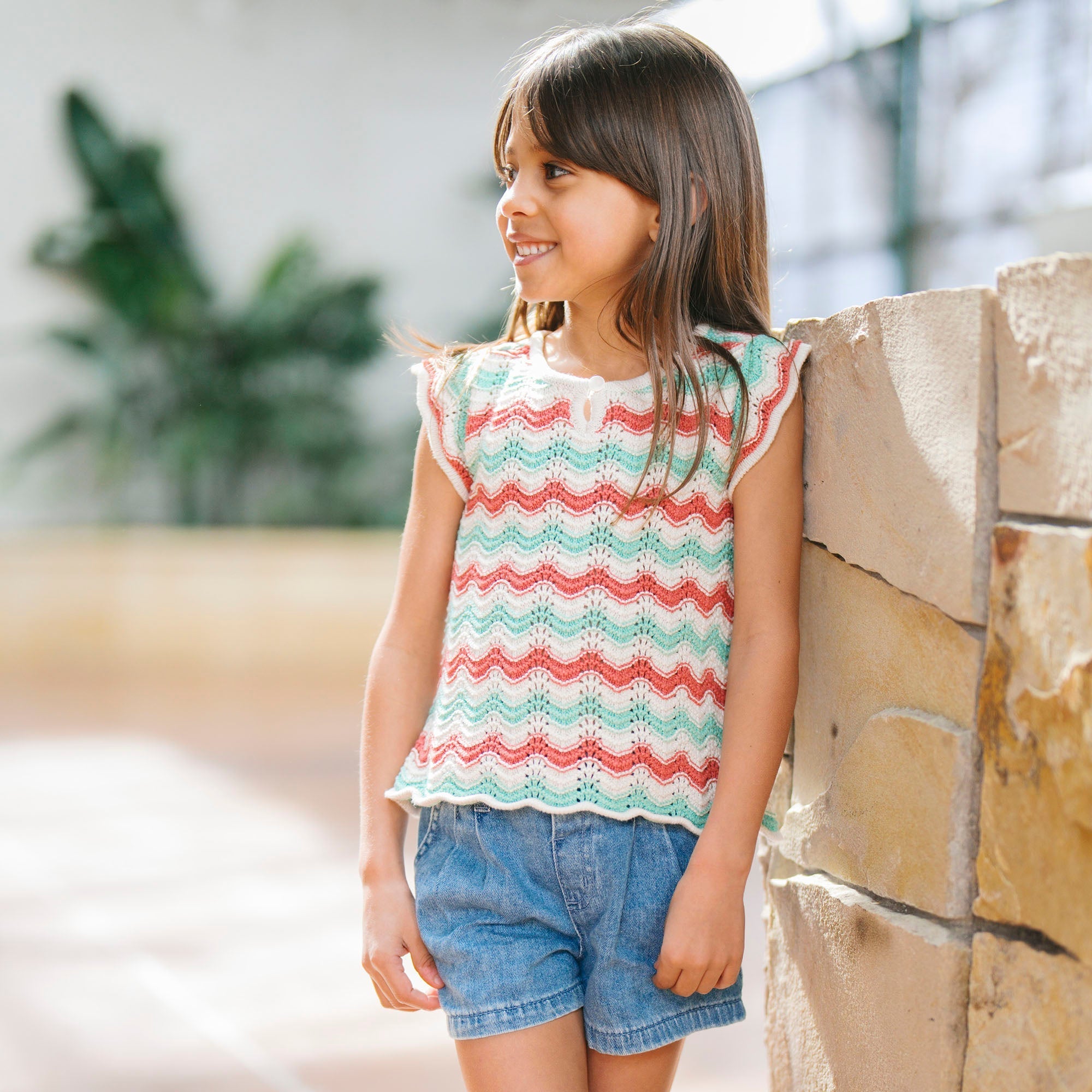 Organic Flutter Sleeve Sweater Top