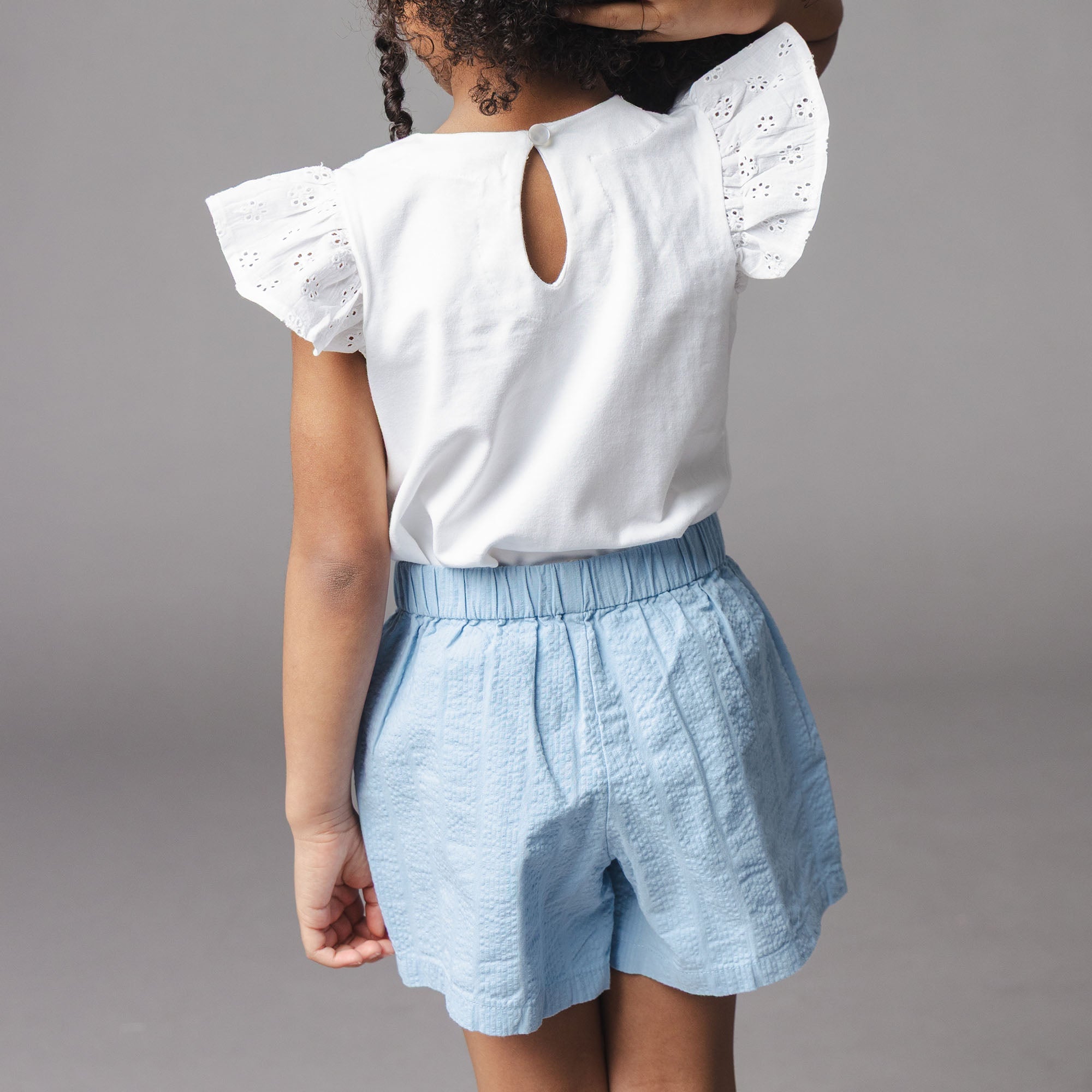 Organic Seersucker Pull-On Short