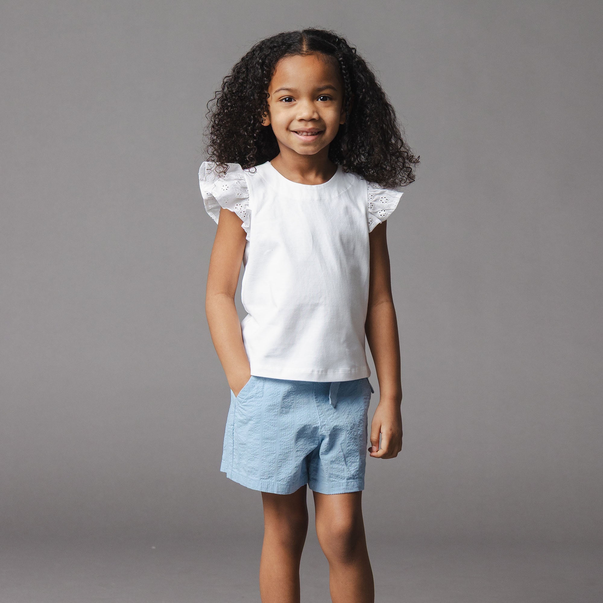 Organic Seersucker Pull-On Short