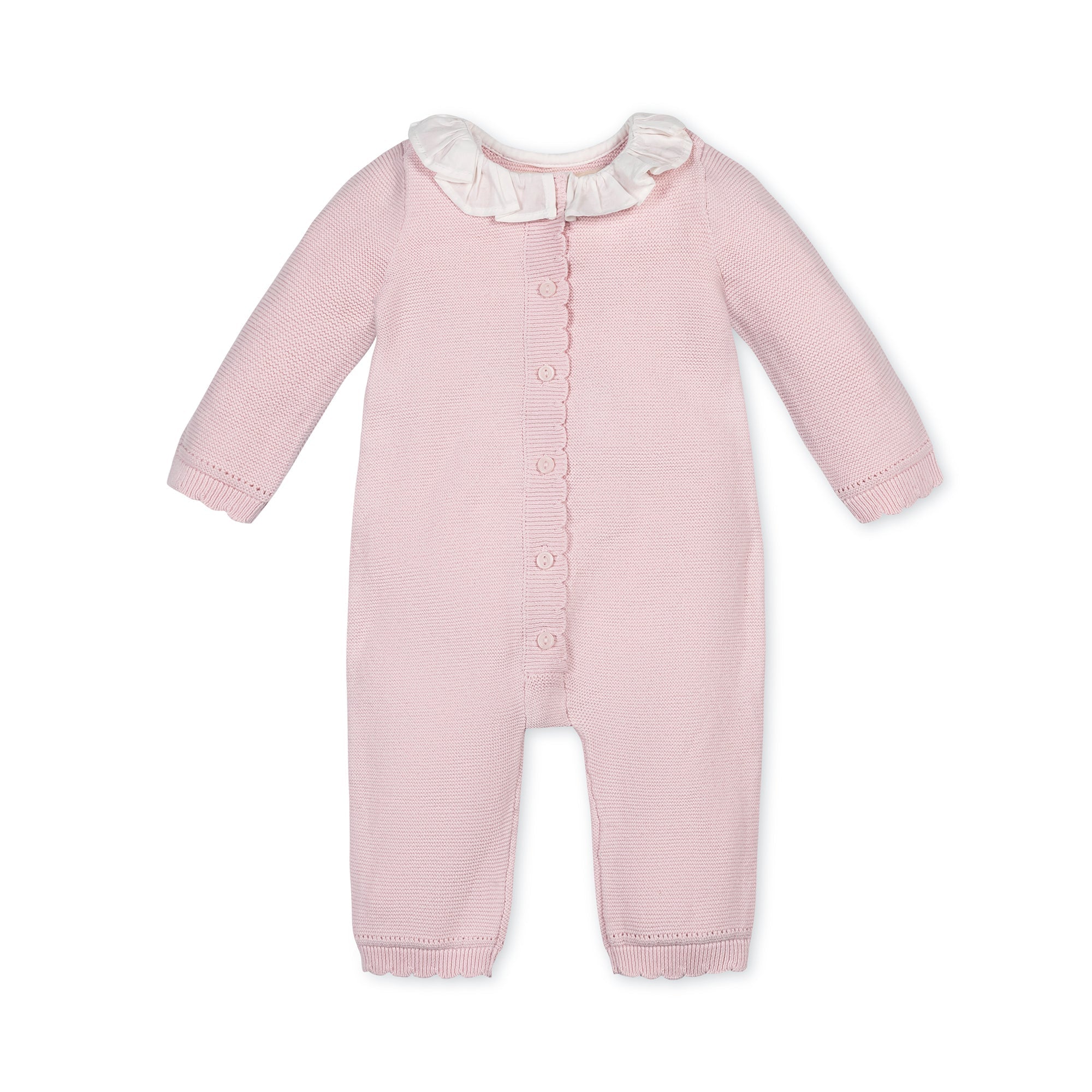 Organic Ruffle Collar Sweater Romper