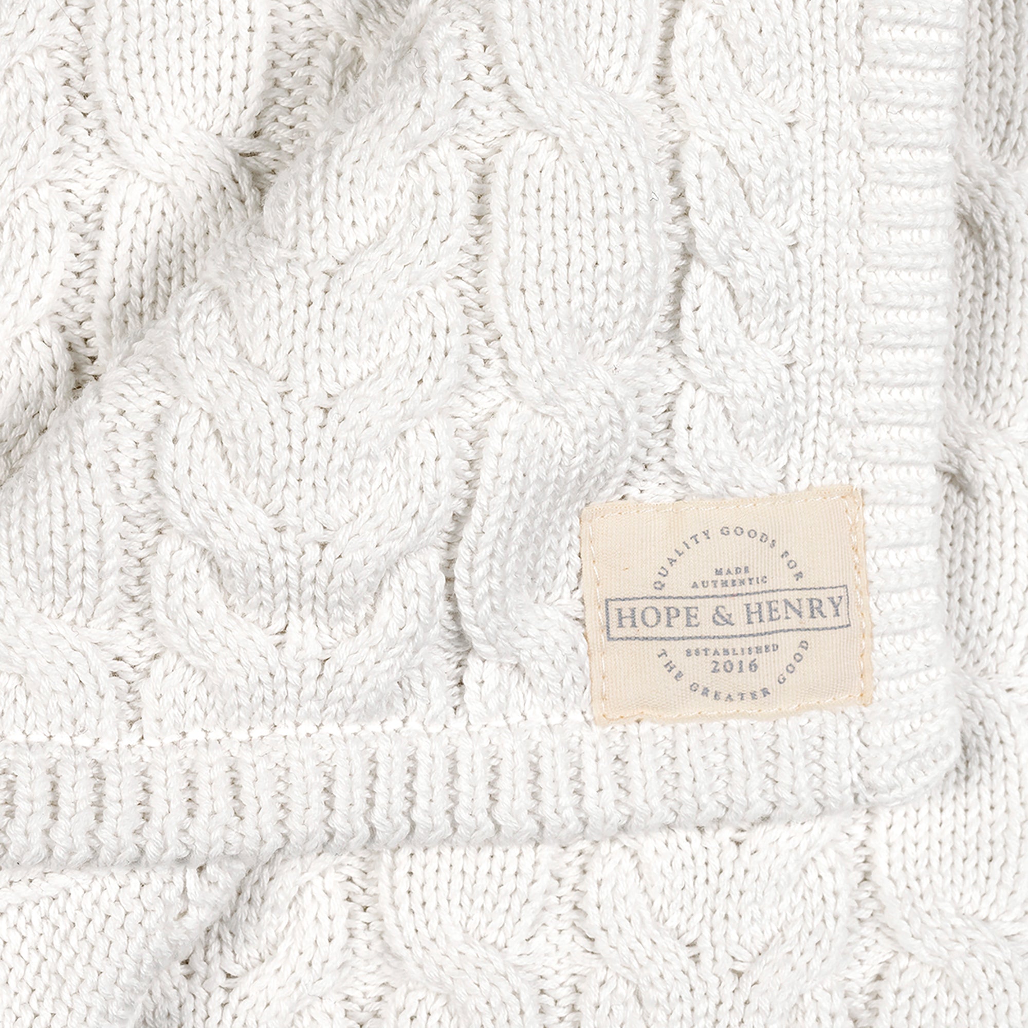 Organic Cable Knit Blanket