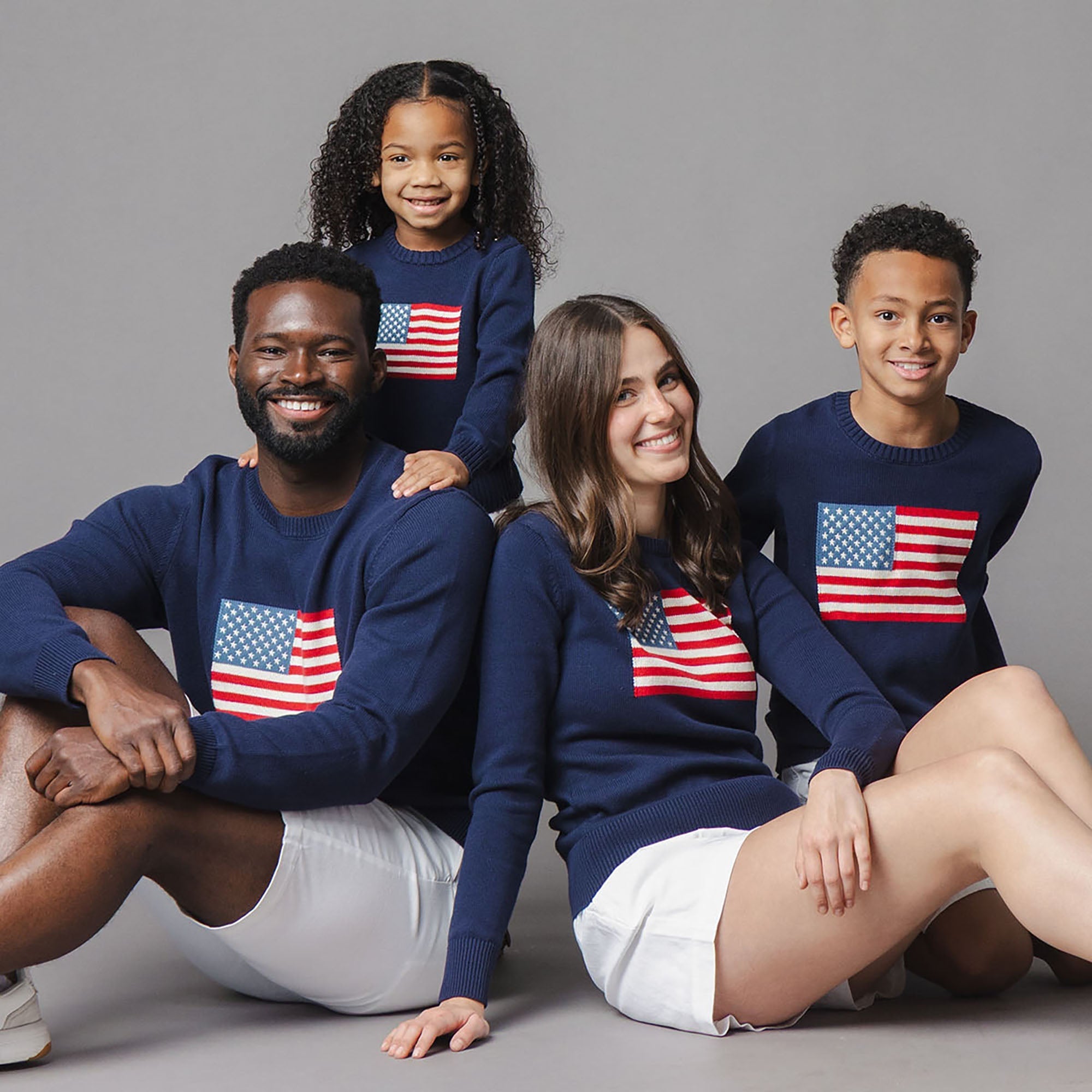 Organic Crew Neck Flag Sweater