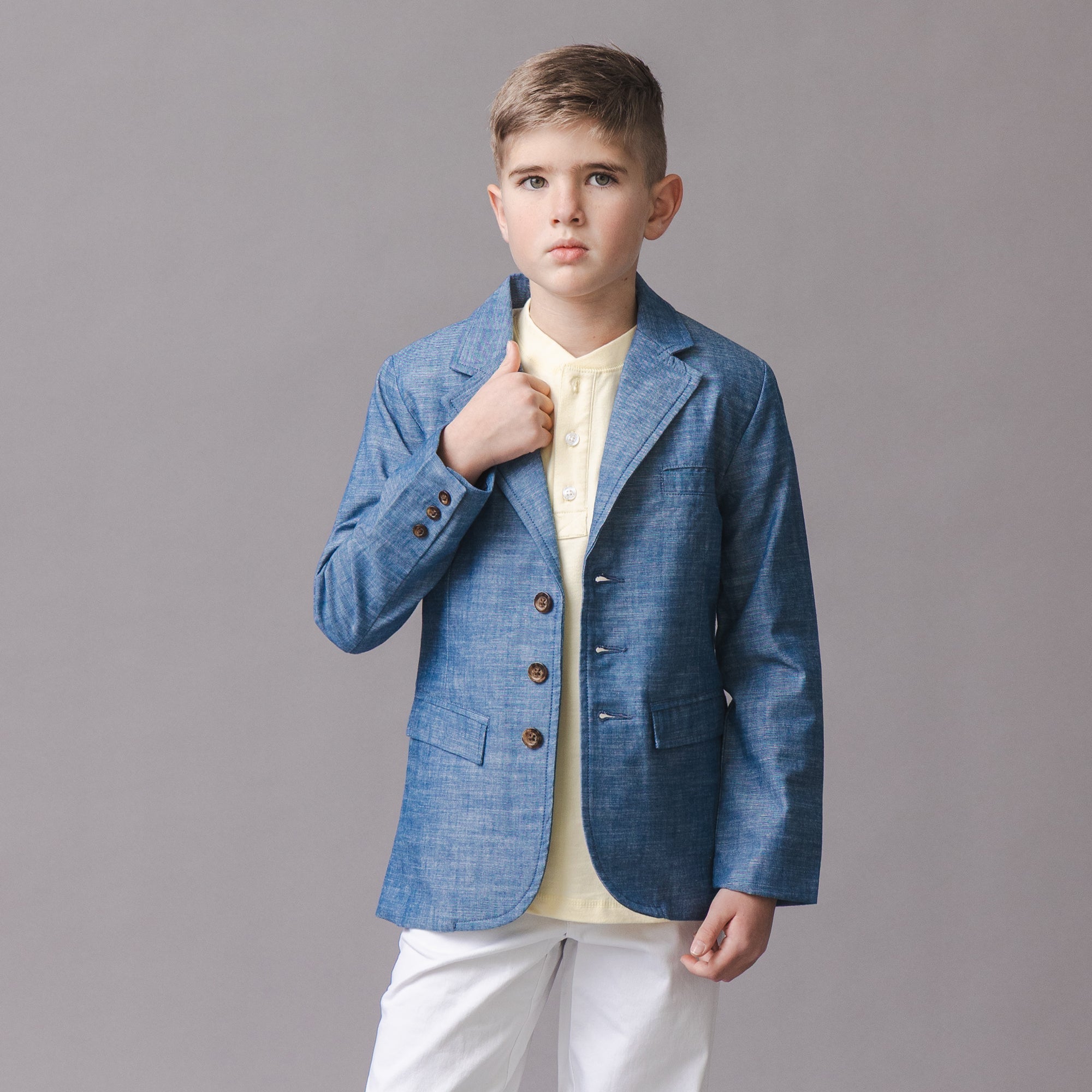 Organic Chambray Suit Jacket