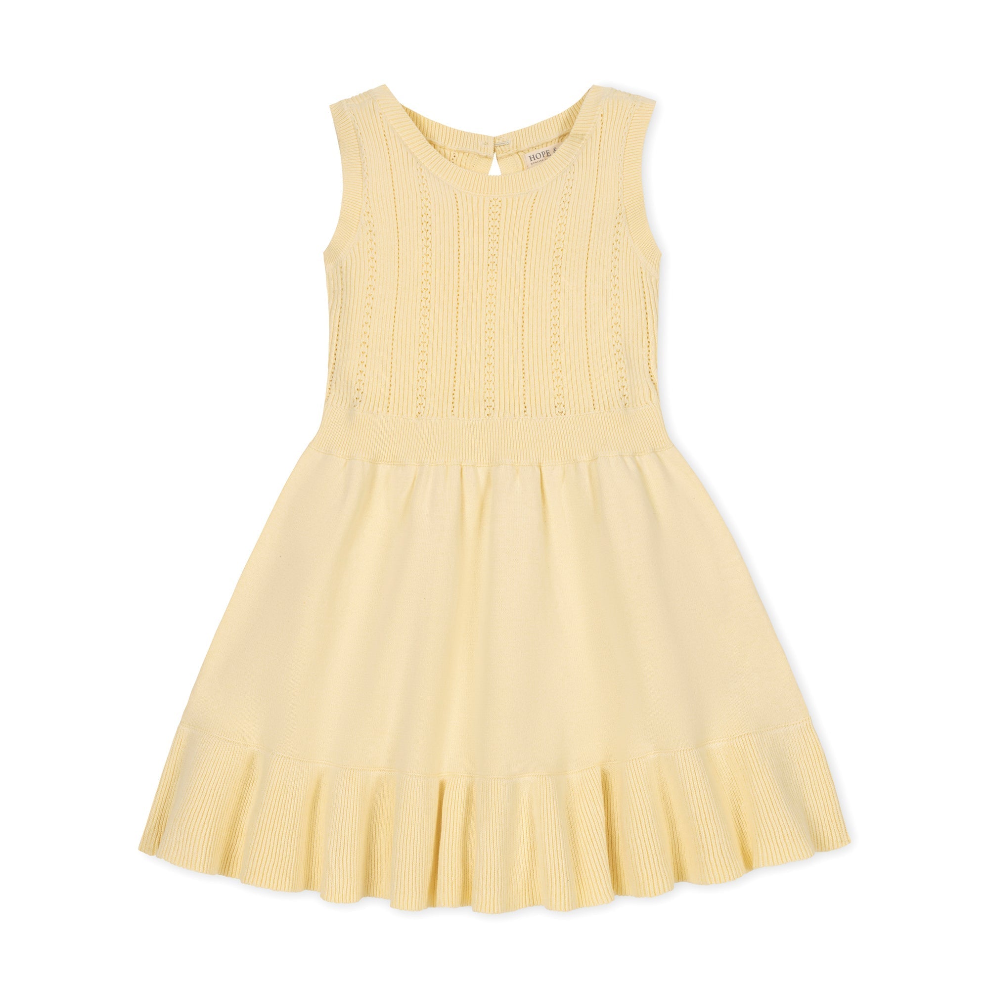 Organic Flounce Hem Sweater Dress