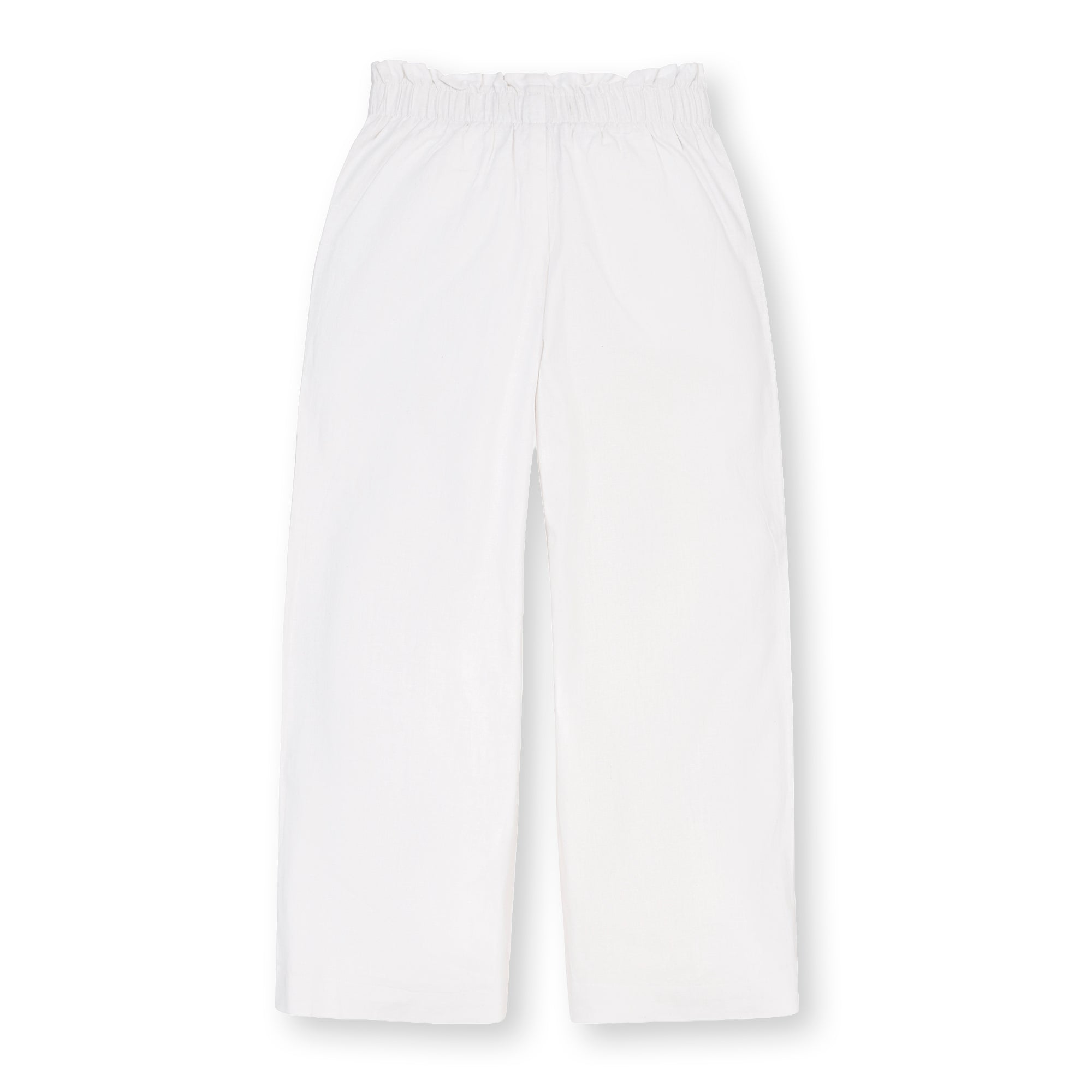 Linen Paper Bag Tie-Waist Pant