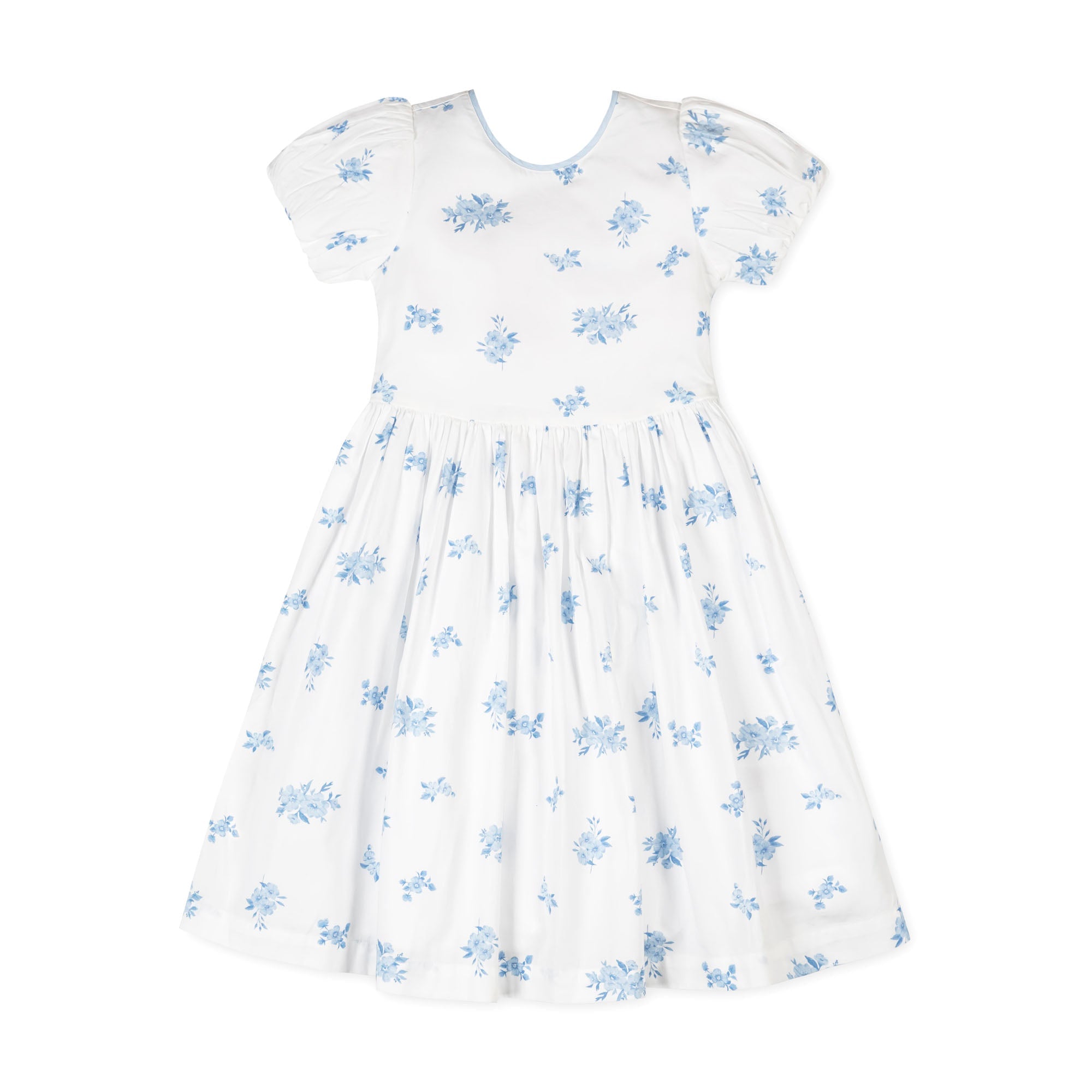 Organic Puff Sleeve Sateen Dress