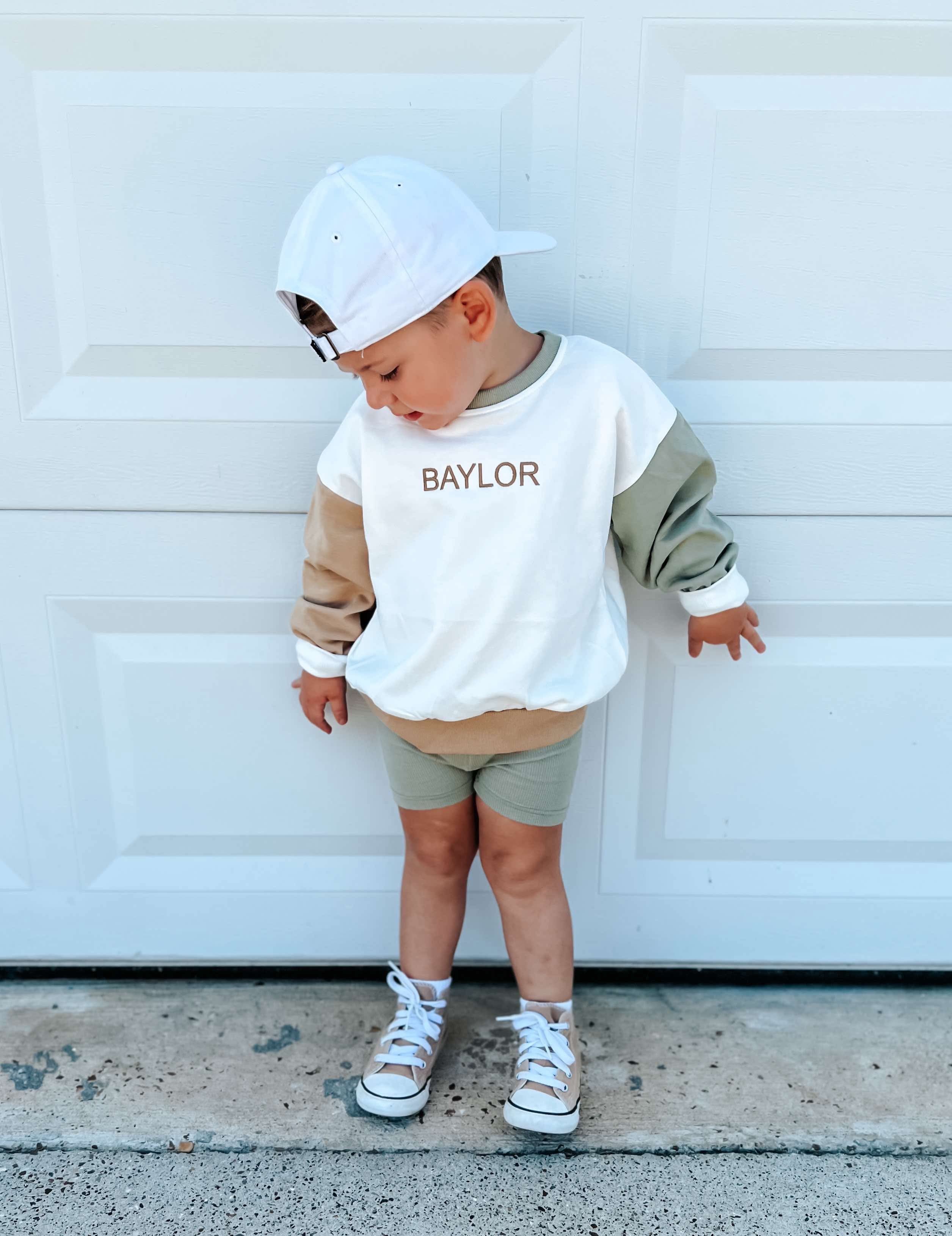 Custom Embroidered Colorblock Crewneck Sweatshirt