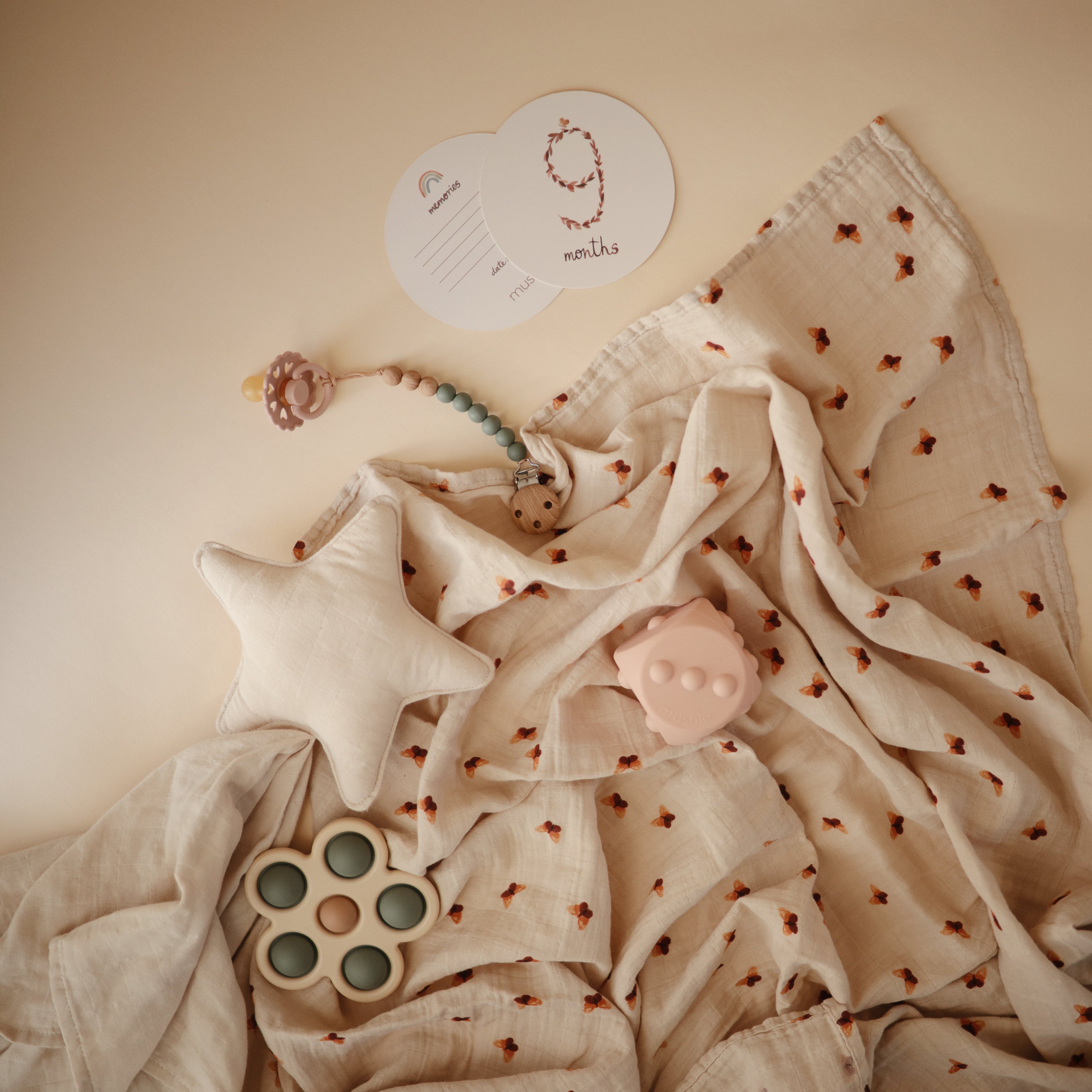 Silicone Pacifier Clip | Eva Pacifier Clip Mushie