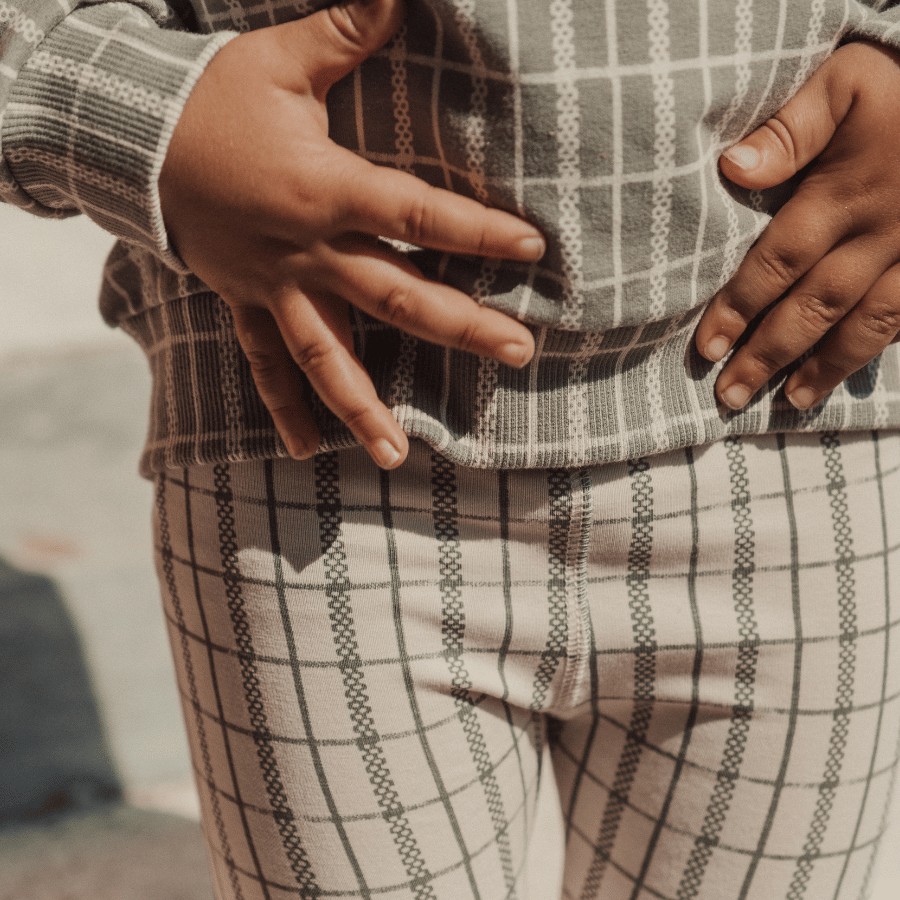 The Printed Sweatshirt - Sage Check