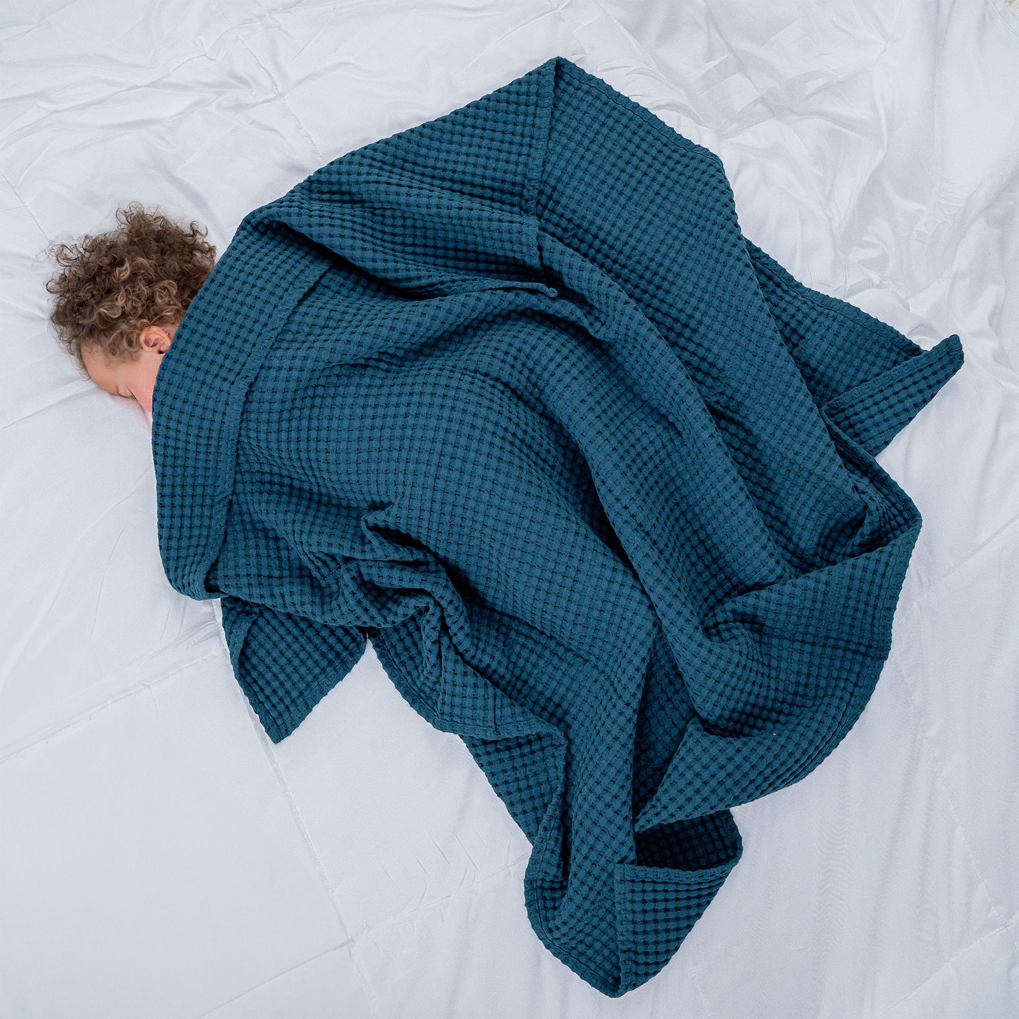 Baby Waffle Blankets in Neptune