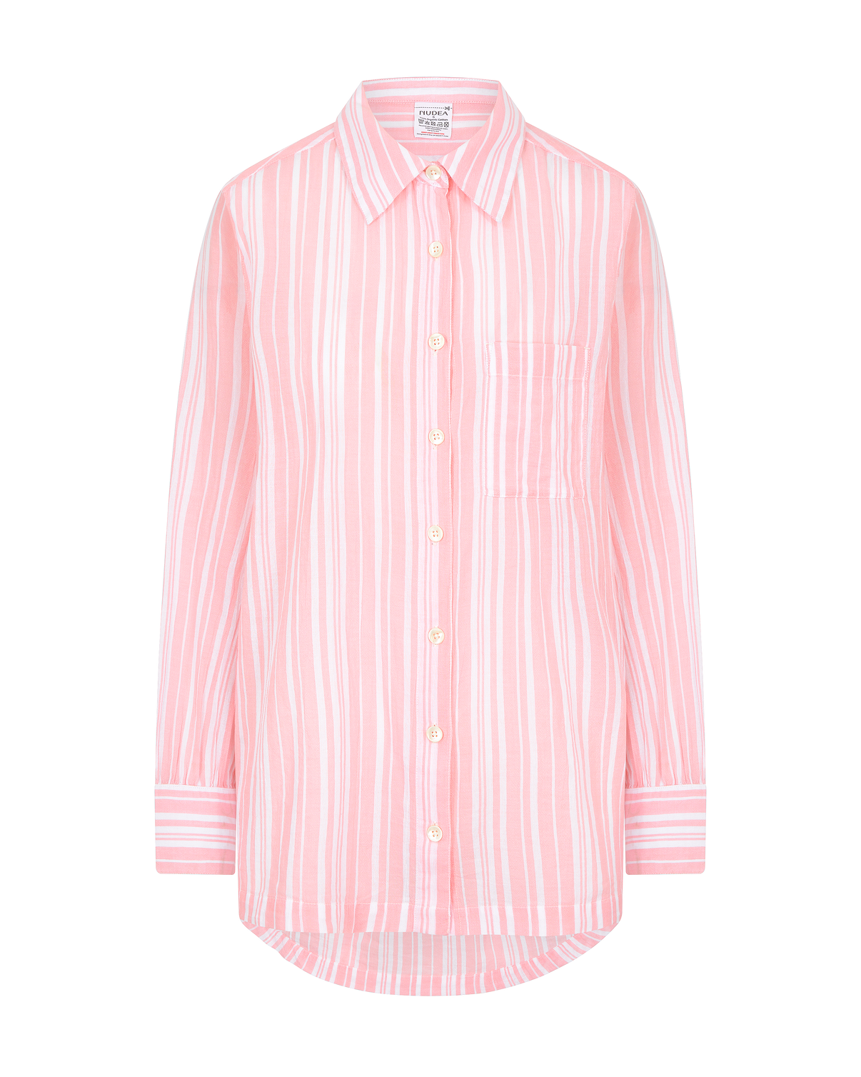 The Midi Shirt - Fondant Pink Stripe