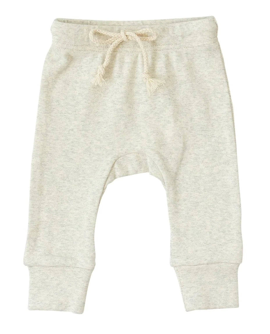 Oatmeal Cotton Joggers Mebie Baby