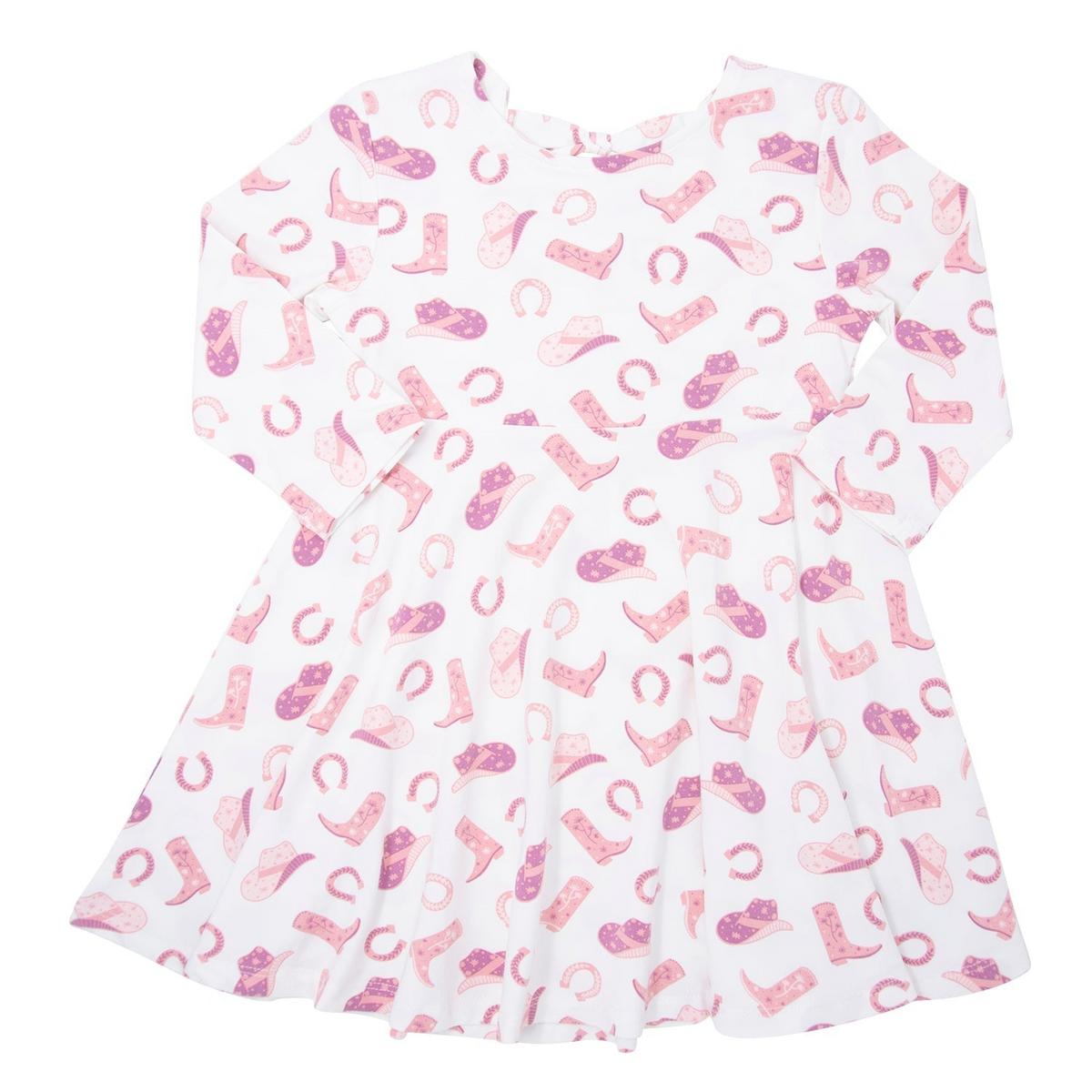 Twirly Bow Dress - Cowgirl Boots