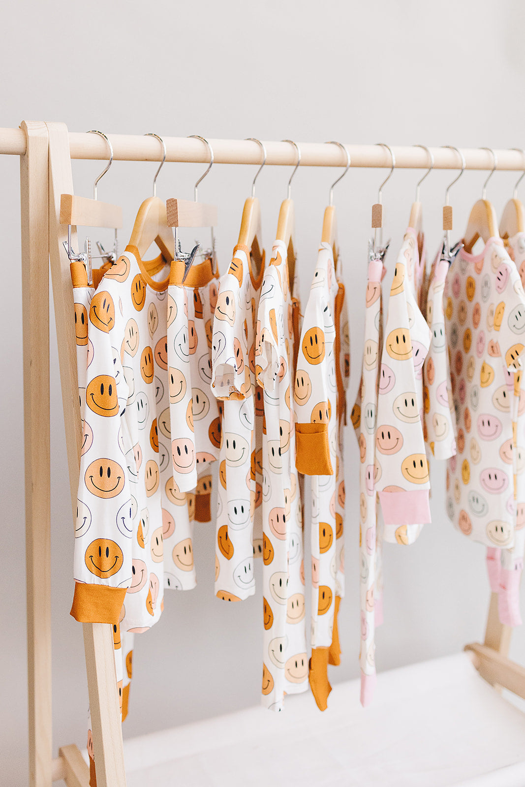 Smiley Bamboo Two Piece Shorts Set | Copper