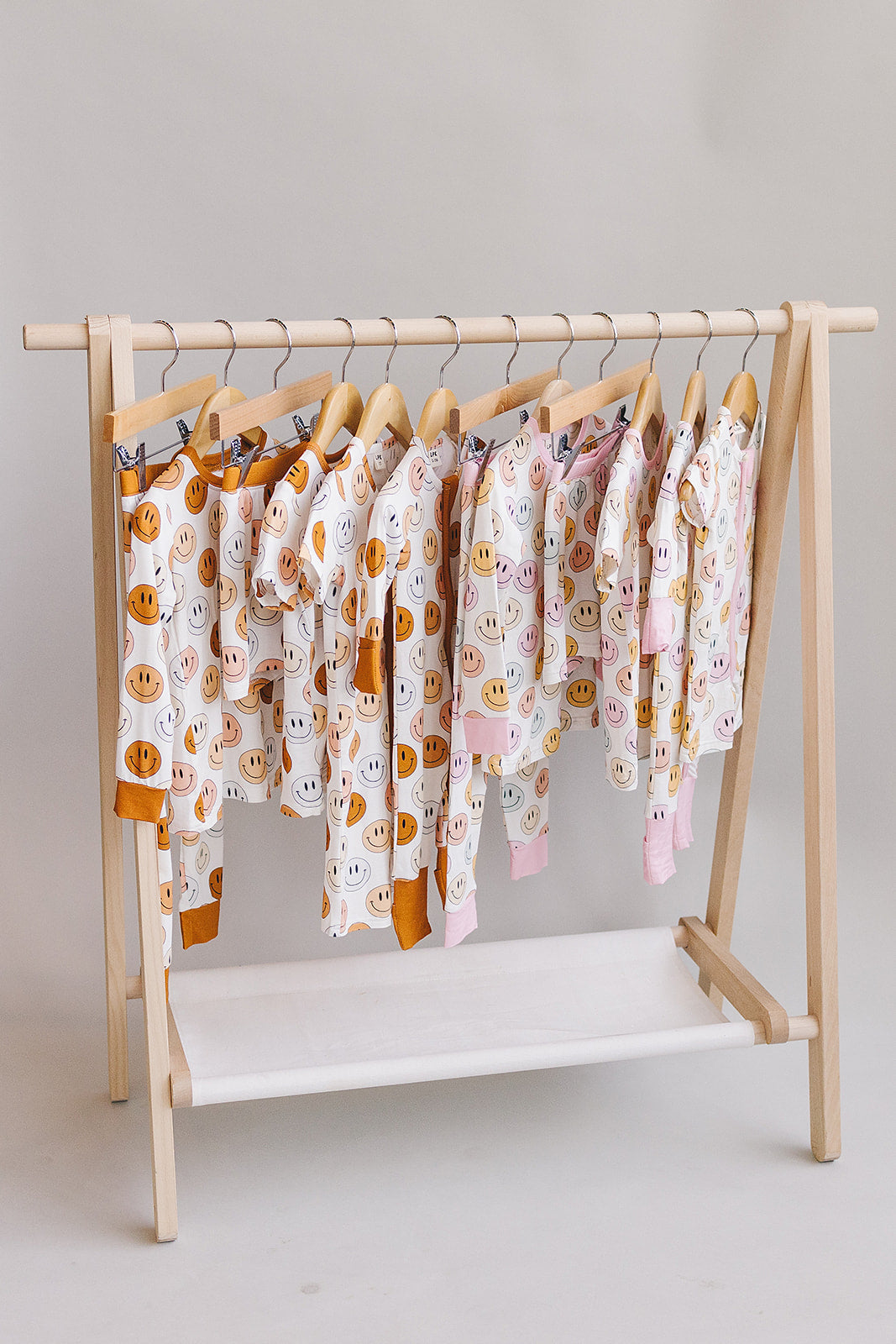 Smiley Bamboo Short Romper | Pink