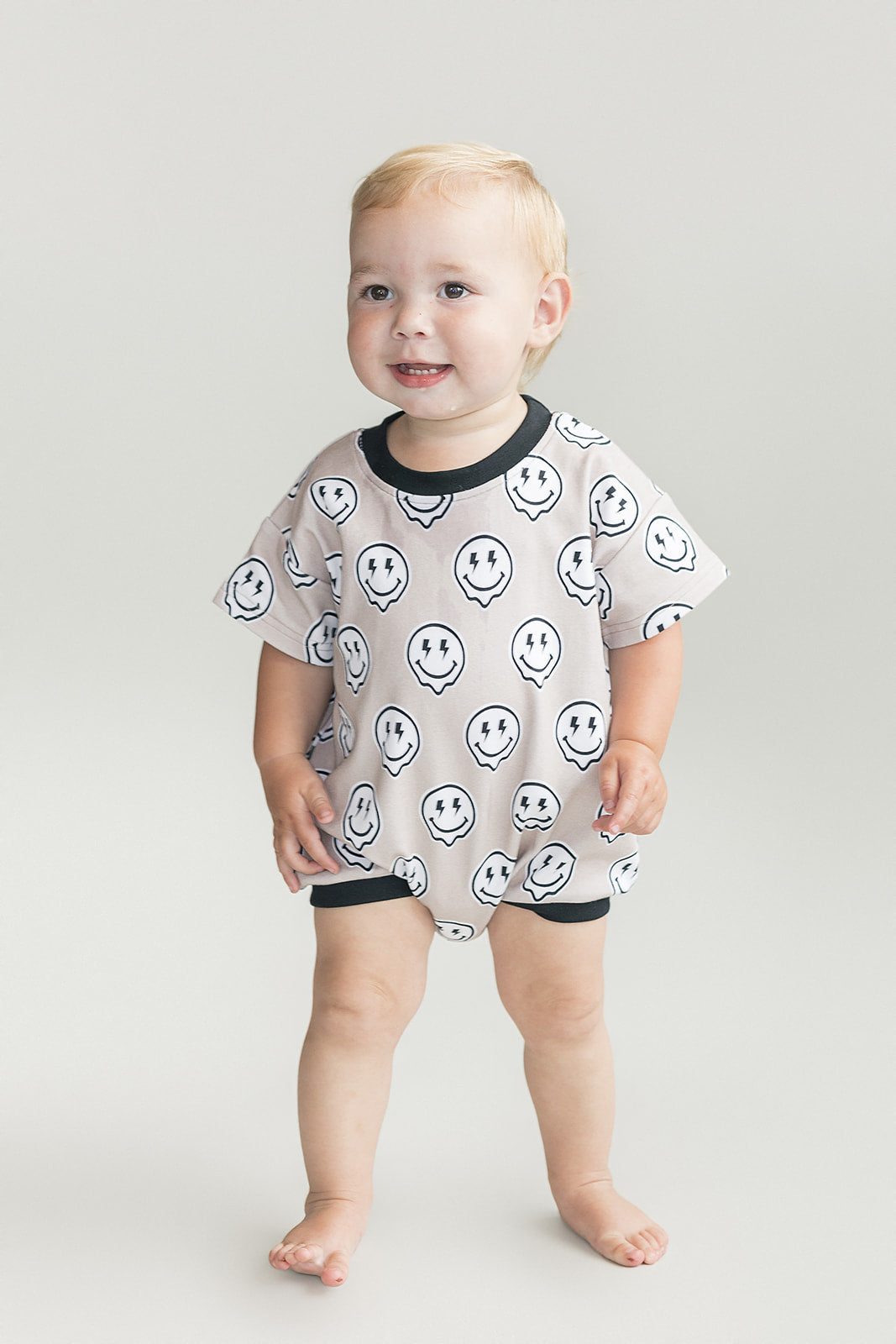 Short Sleeve Bubble Romper | Electric Drippy