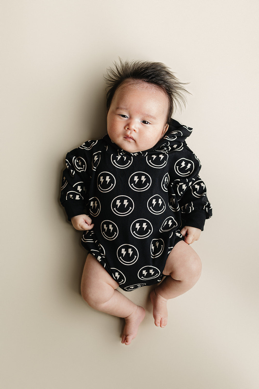 Hooded Bubble Romper | Electric Smiley
