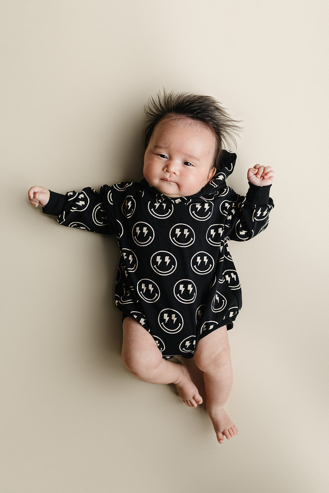 Hooded Bubble Romper | Electric Smiley
