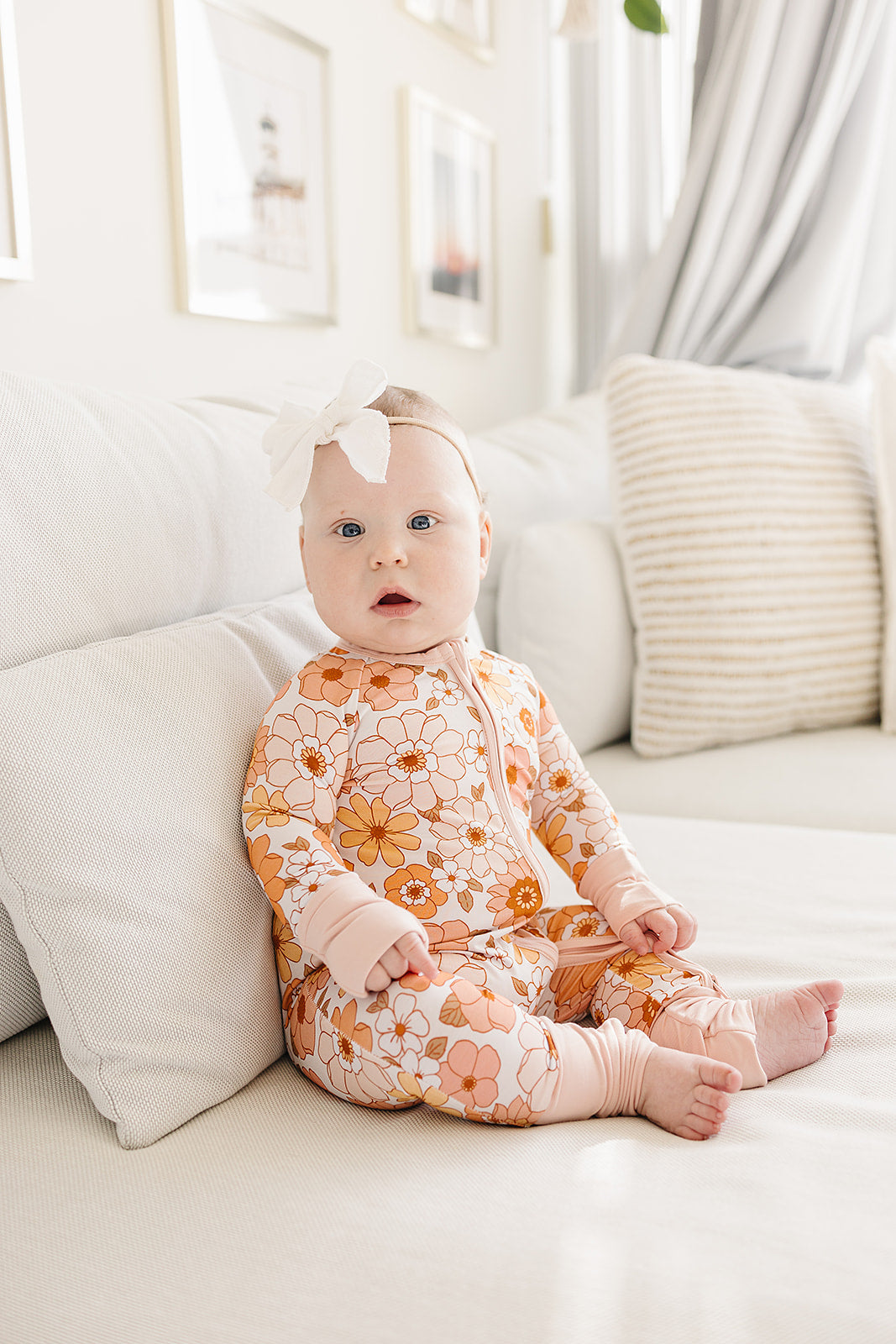 Bamboo Zip Romper | Sweet Blossom