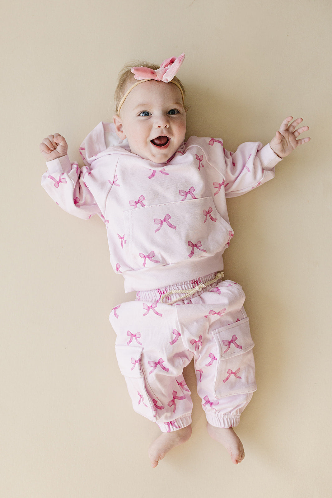 Cargo Jogger Set | Pink Bows