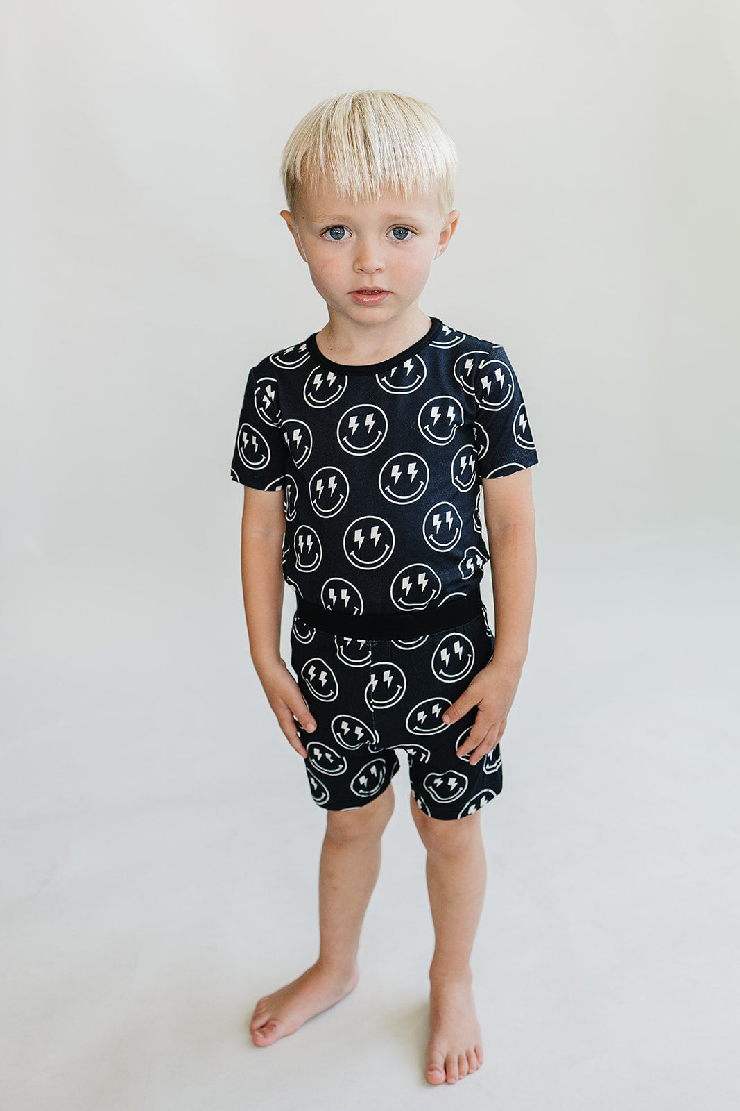 Bamboo Two Piece Shorts Set | Electric Smiley