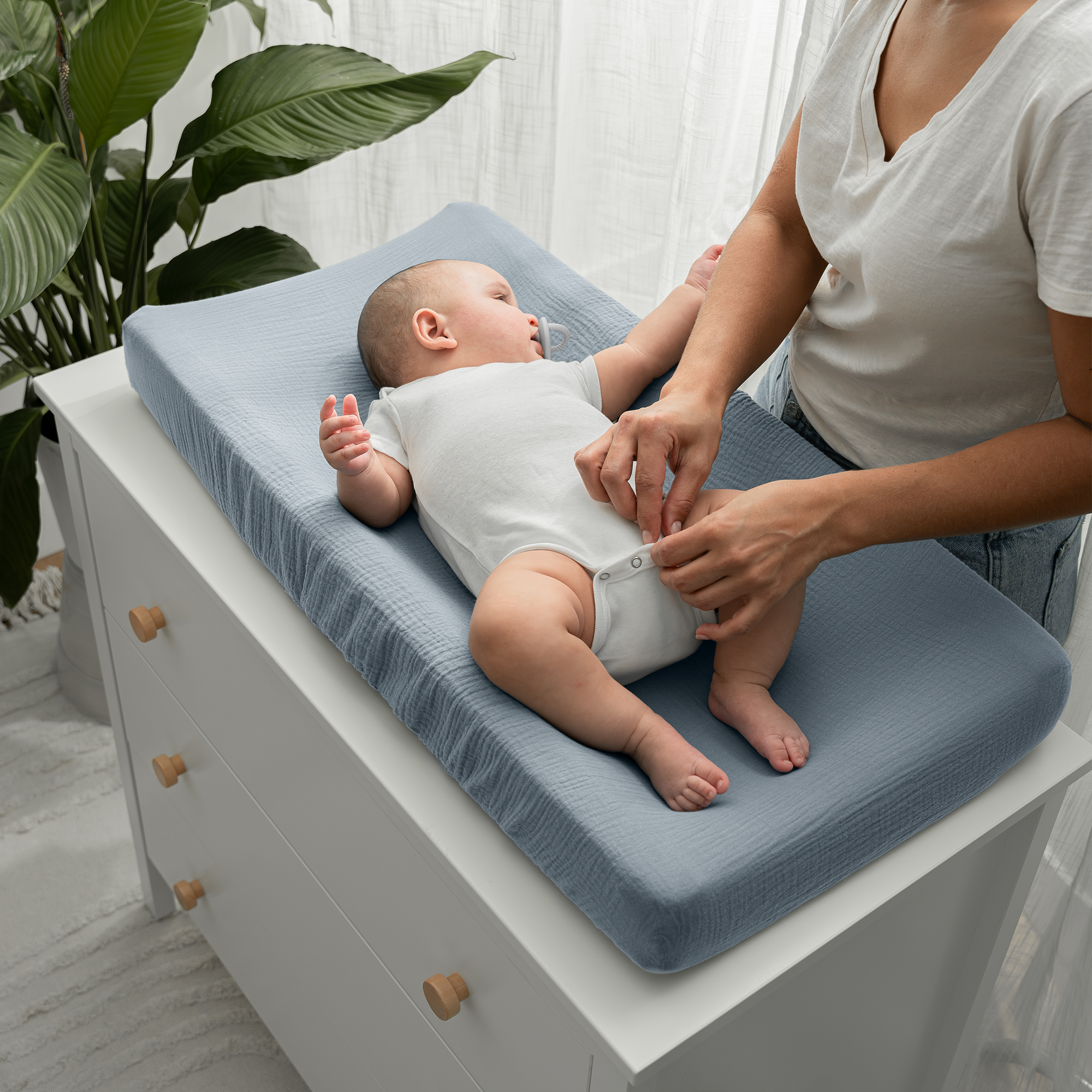 Muslin Fitted Changing Pad Cover