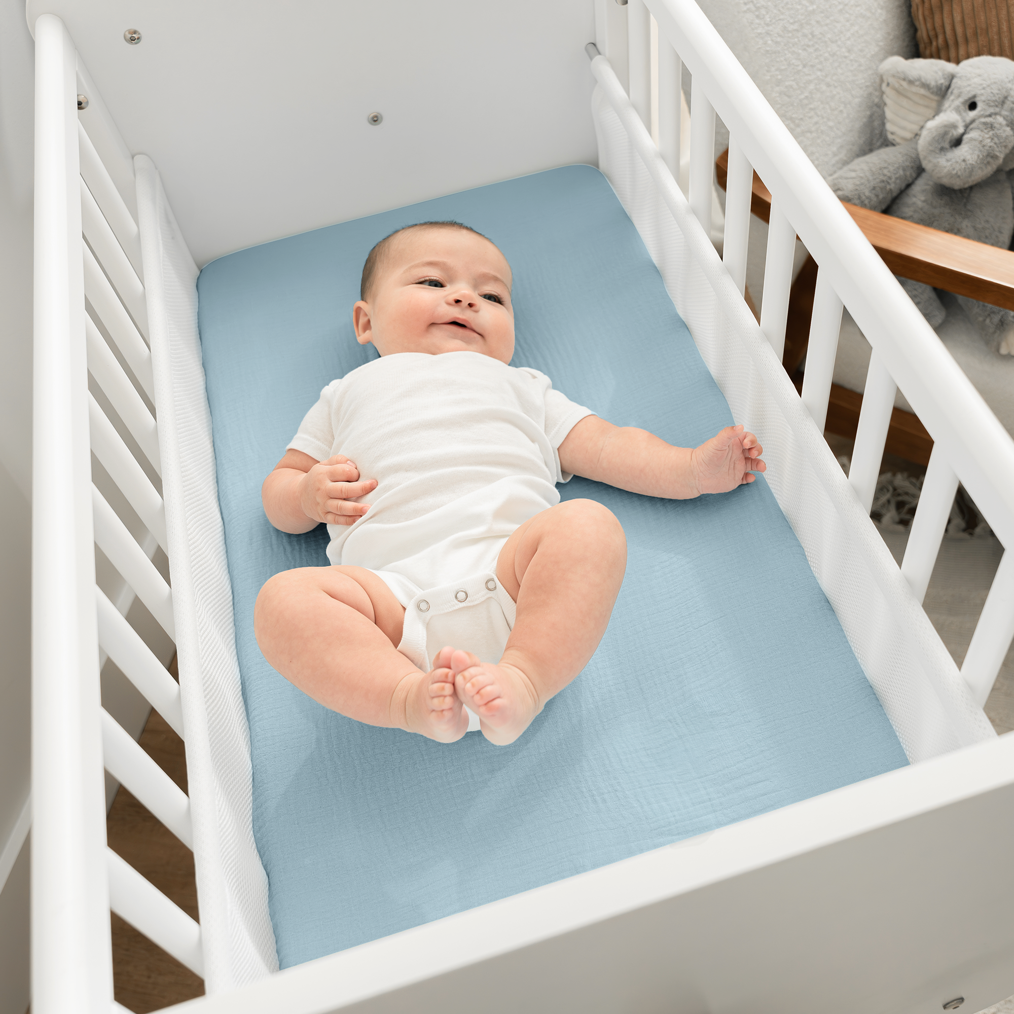 Muslin Fitted Bassinet Crib Sheet