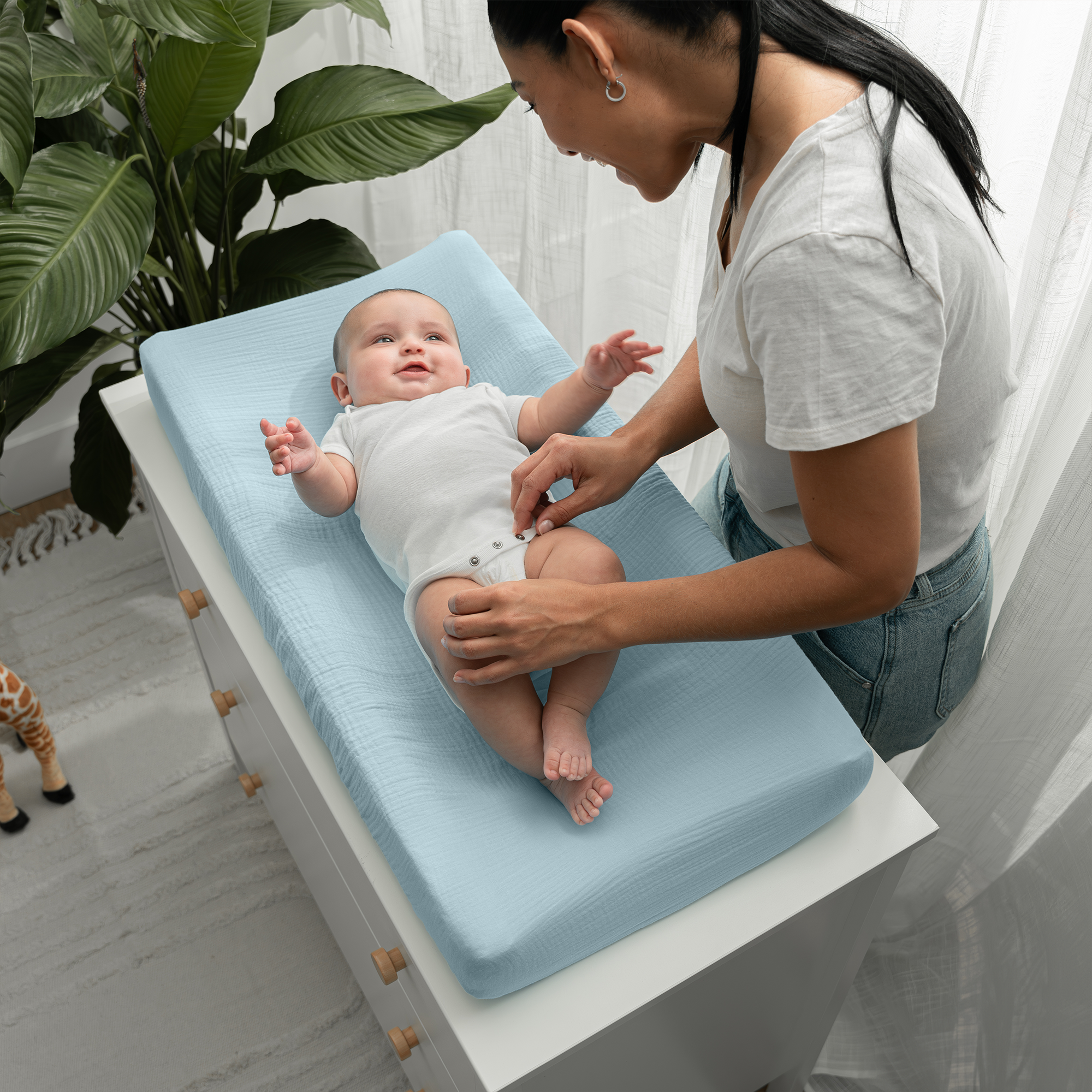 Muslin Fitted Changing Pad Cover