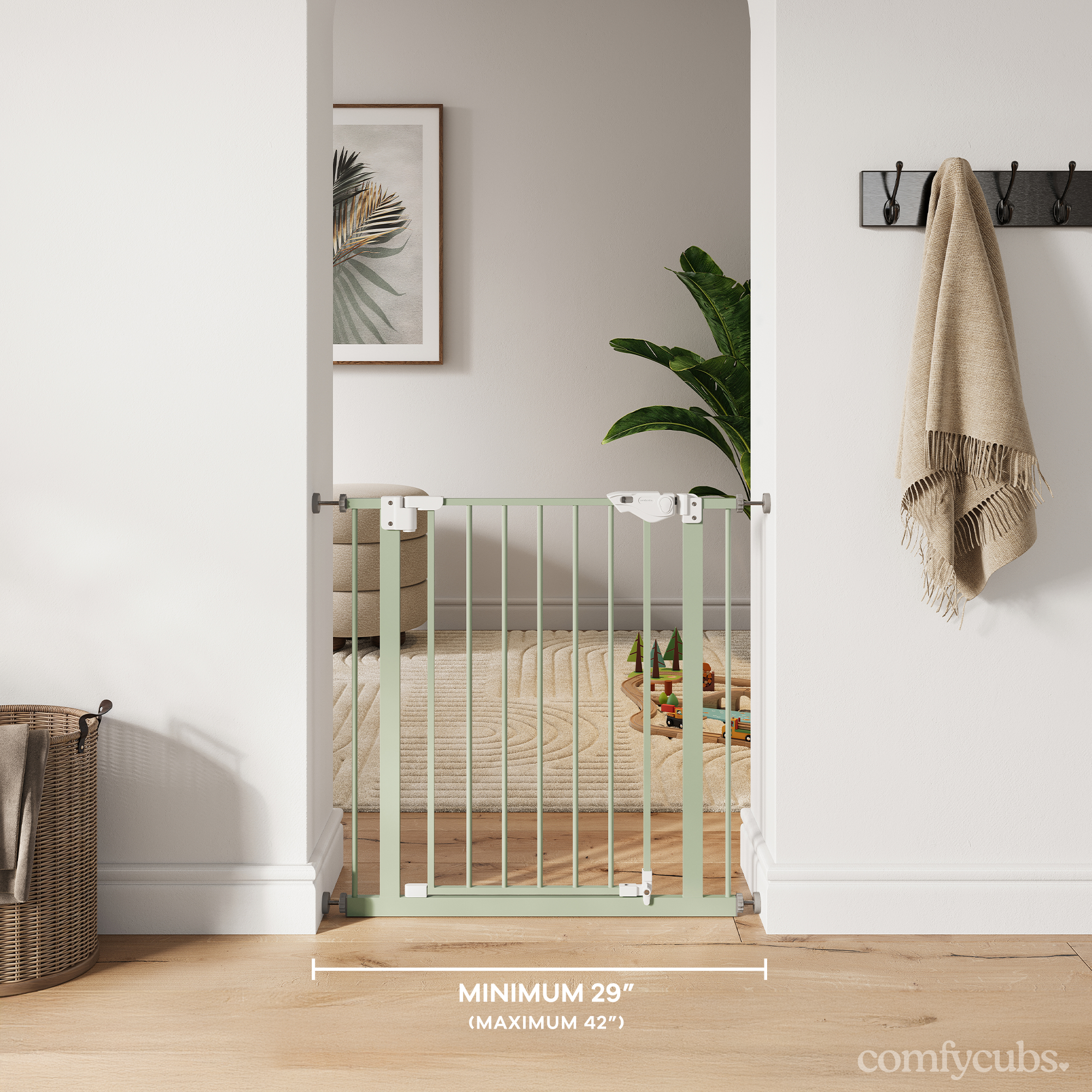 Baby Safety Gate in Sage