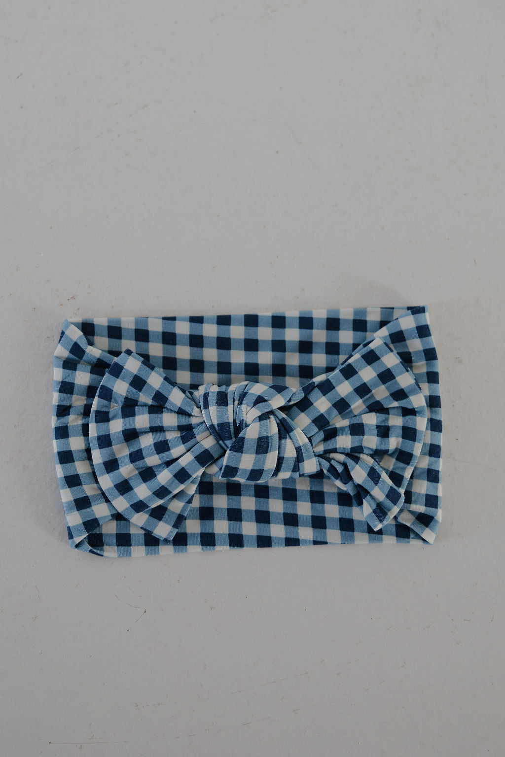 Bamboo Head Wrap | Blue Gingham