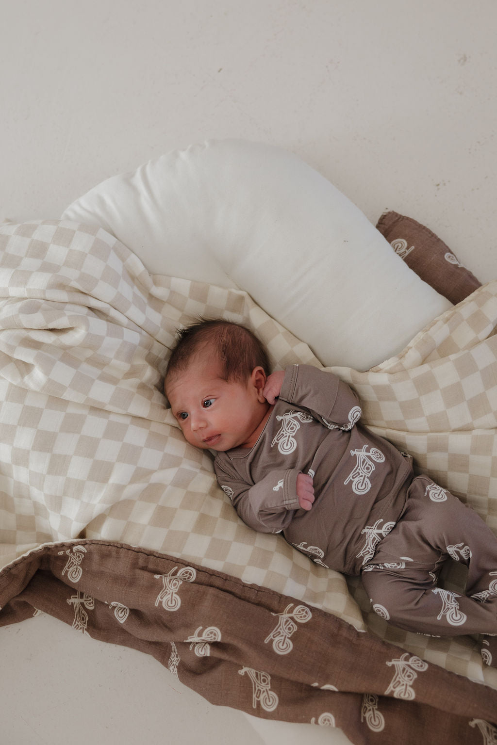 Muslin Quilt | Dirt Bike & Checkerboard